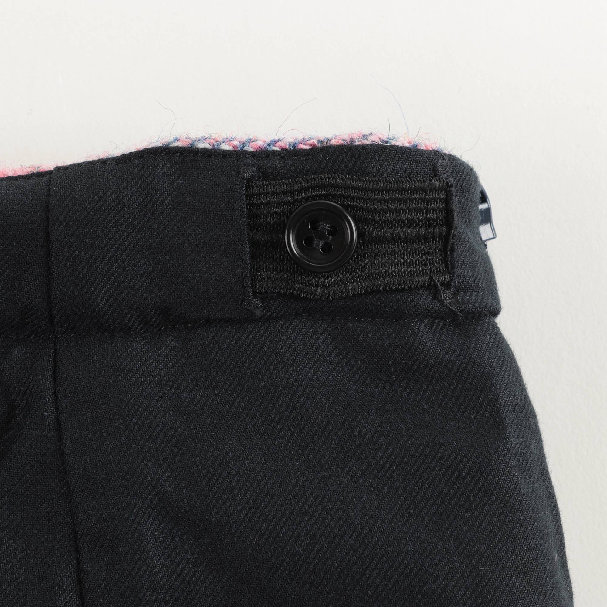 Girls Blue Check Wool Skirt