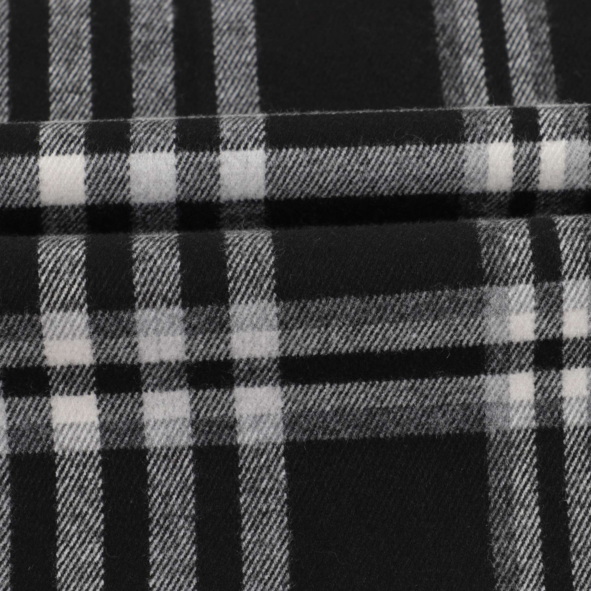 Girls Black Check Straight Trousers