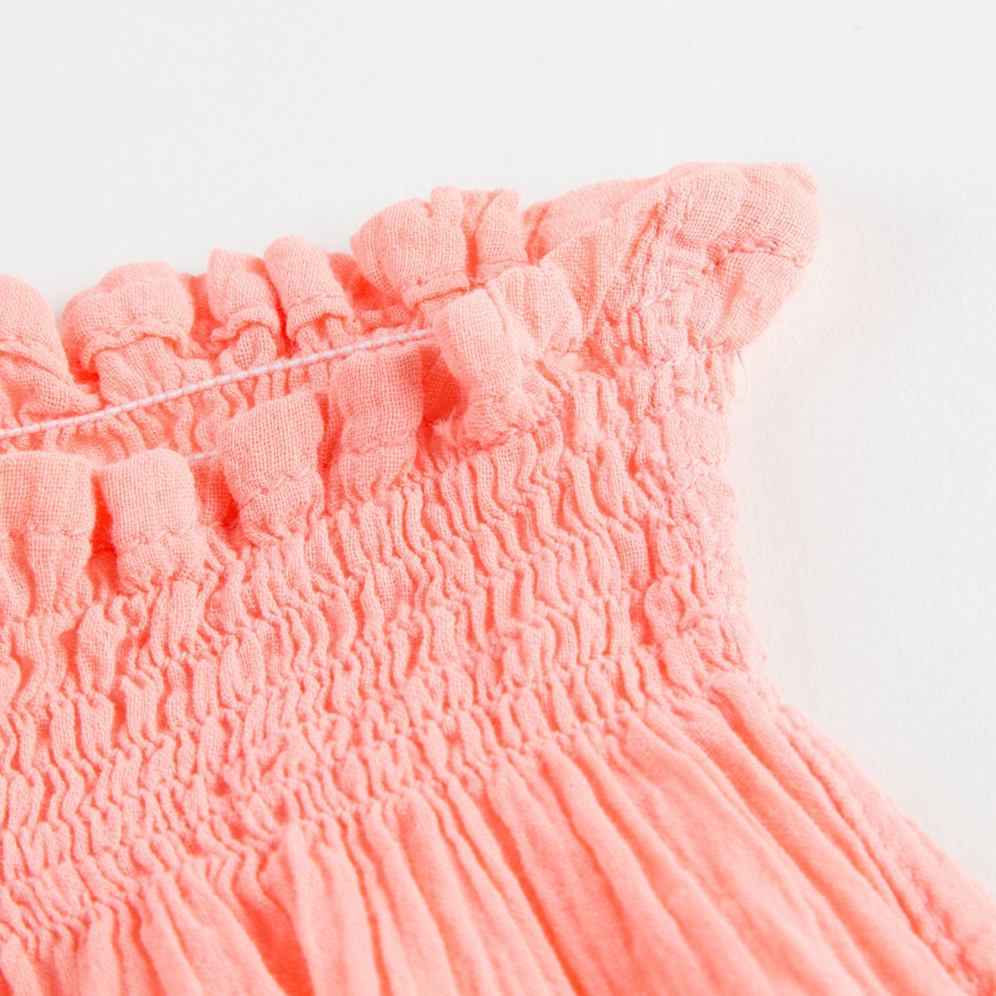 Girls Pink Cotton Waist Trousers With Frilly Cuffs