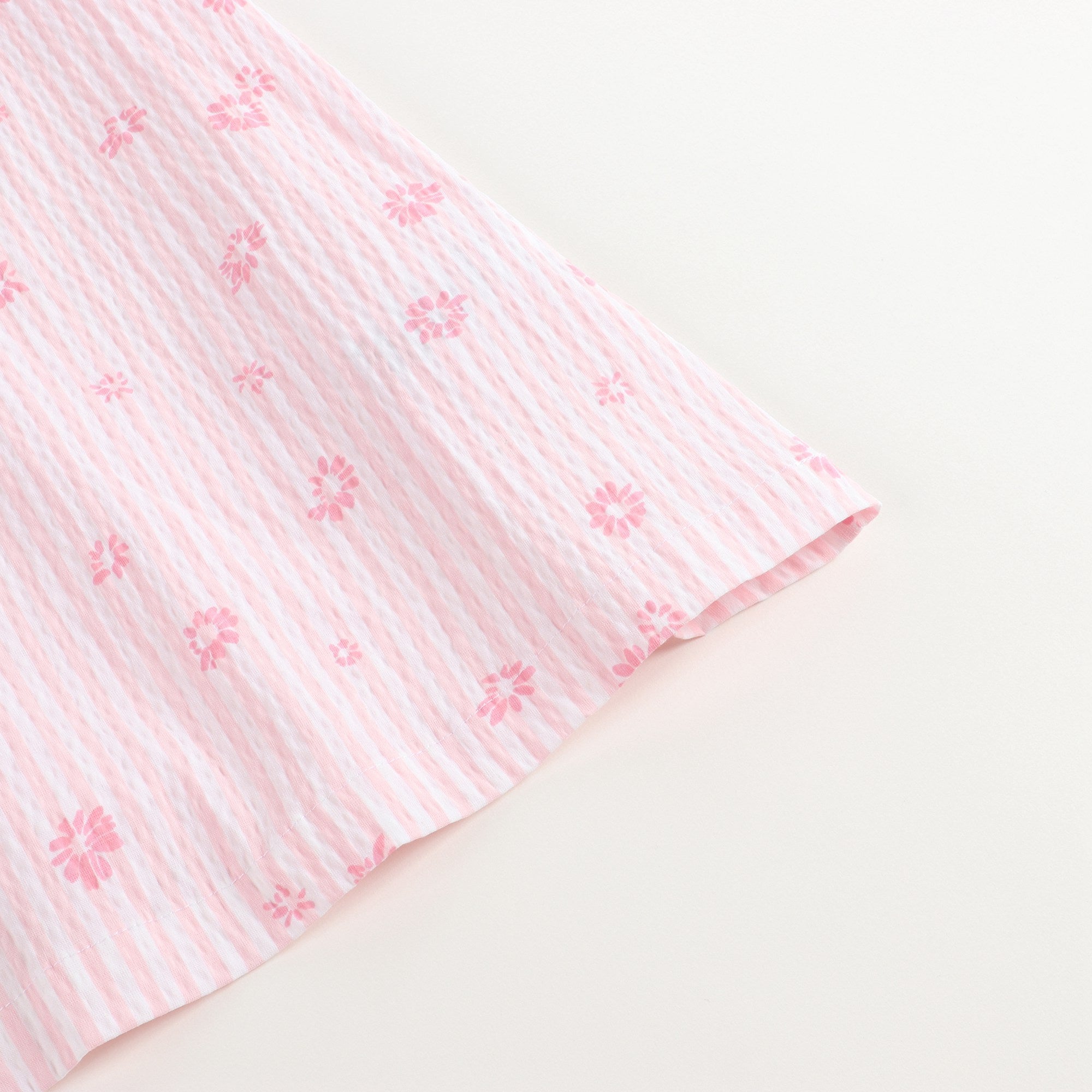 Girls Light Pink Floral Cotton Dress