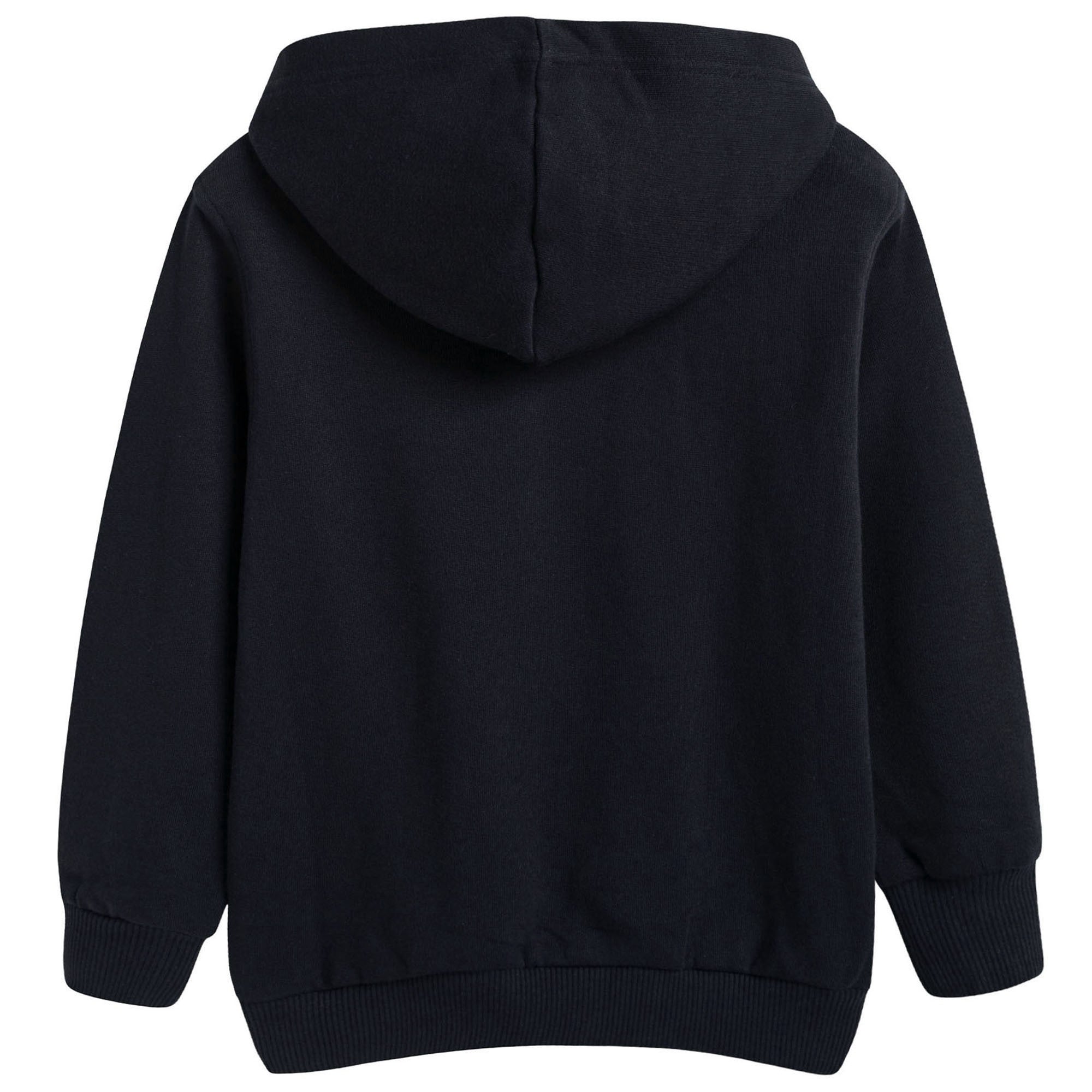 Boys & Girls Black Logo Zip-up Top