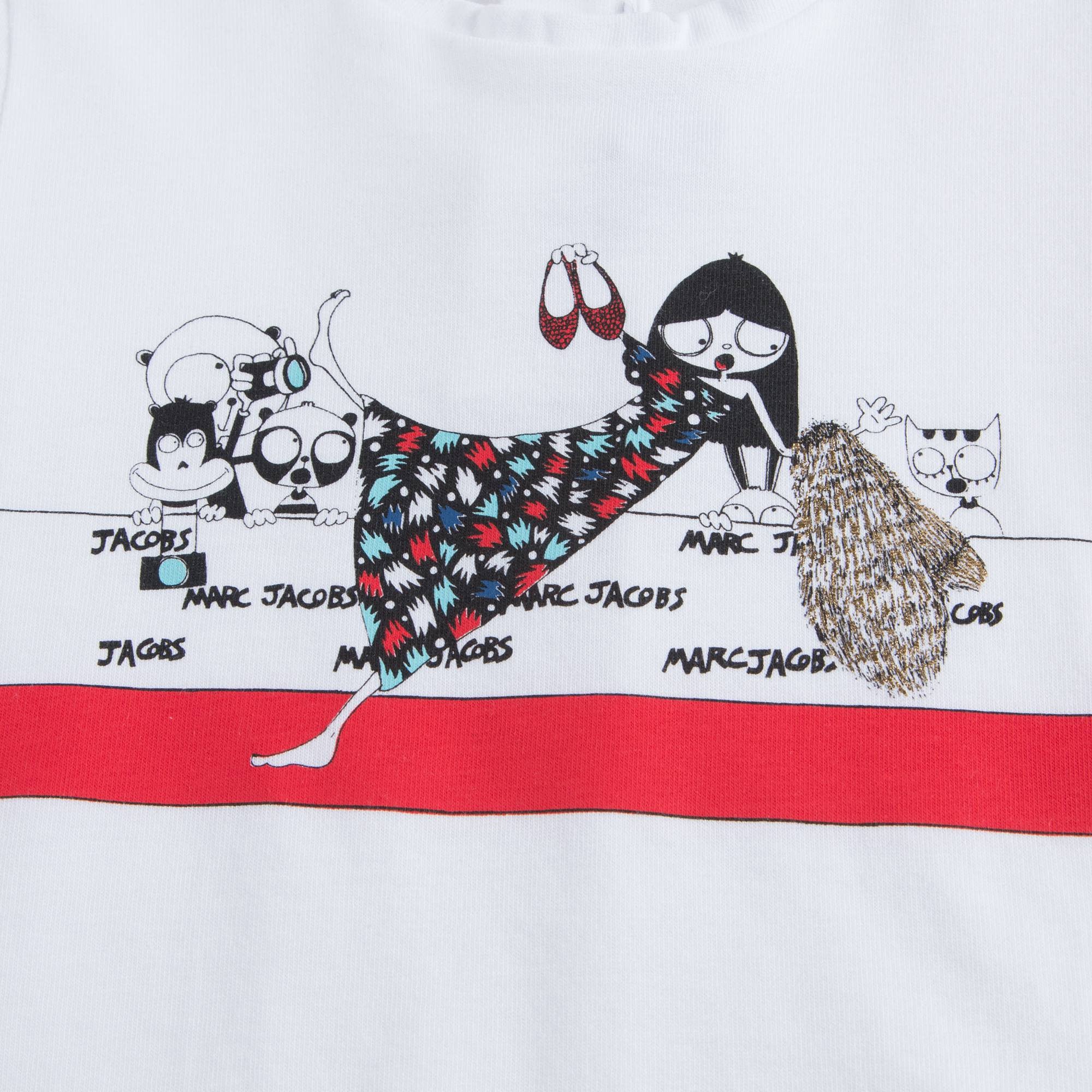 Baby Girls White Cotton Modal T-shirt