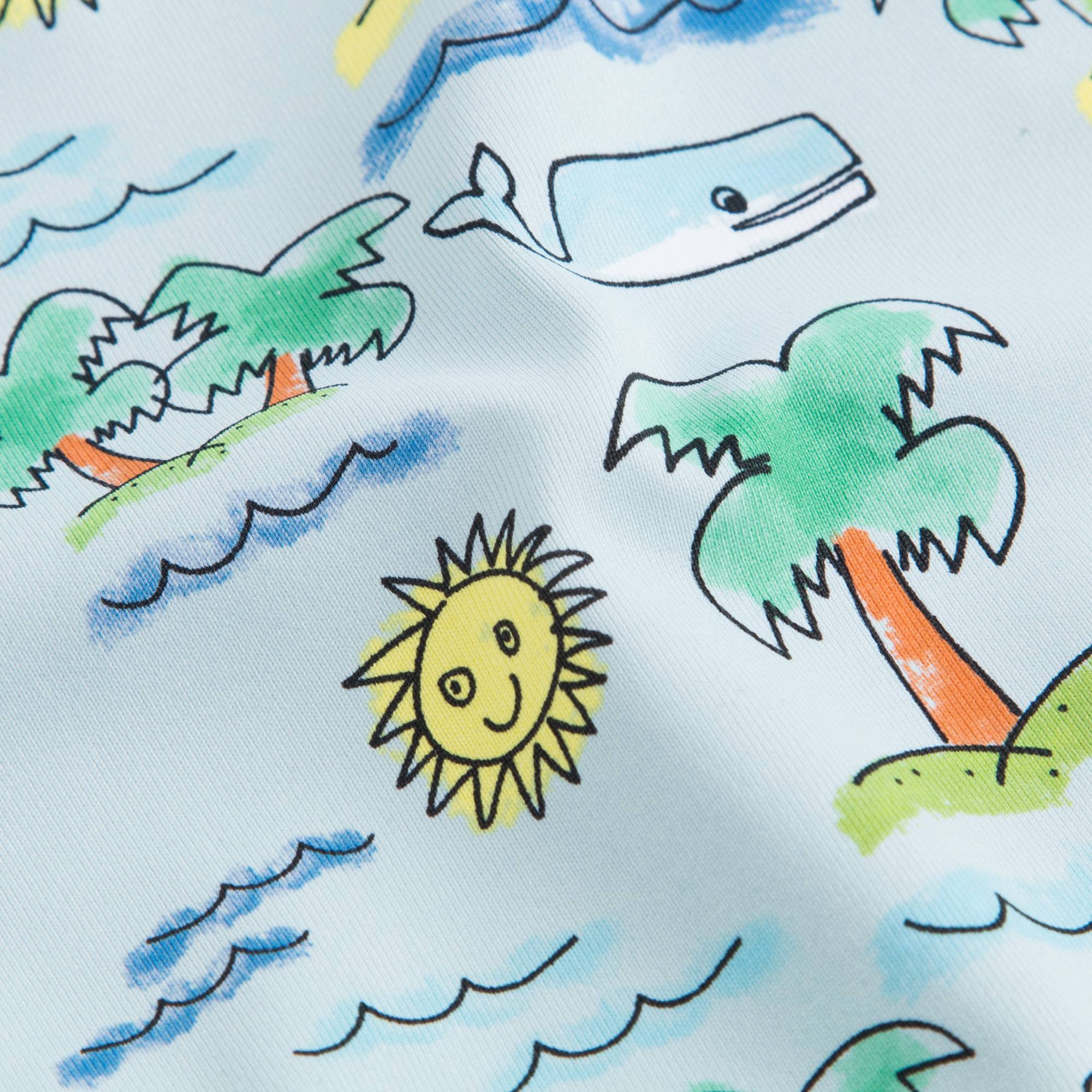 Baby Girls Fluro Beach Print Finn Swimsuit