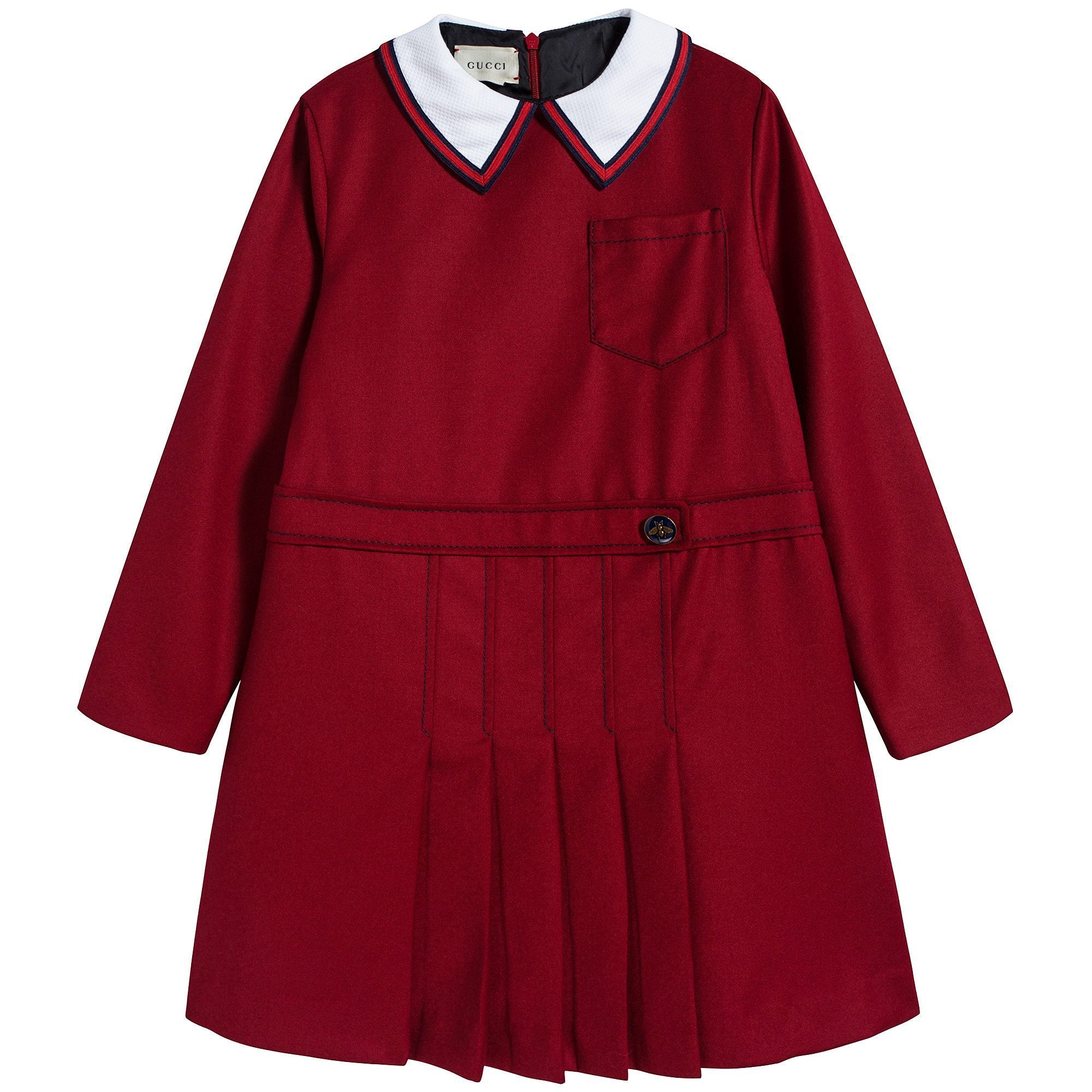 Girls Red Wool Dress