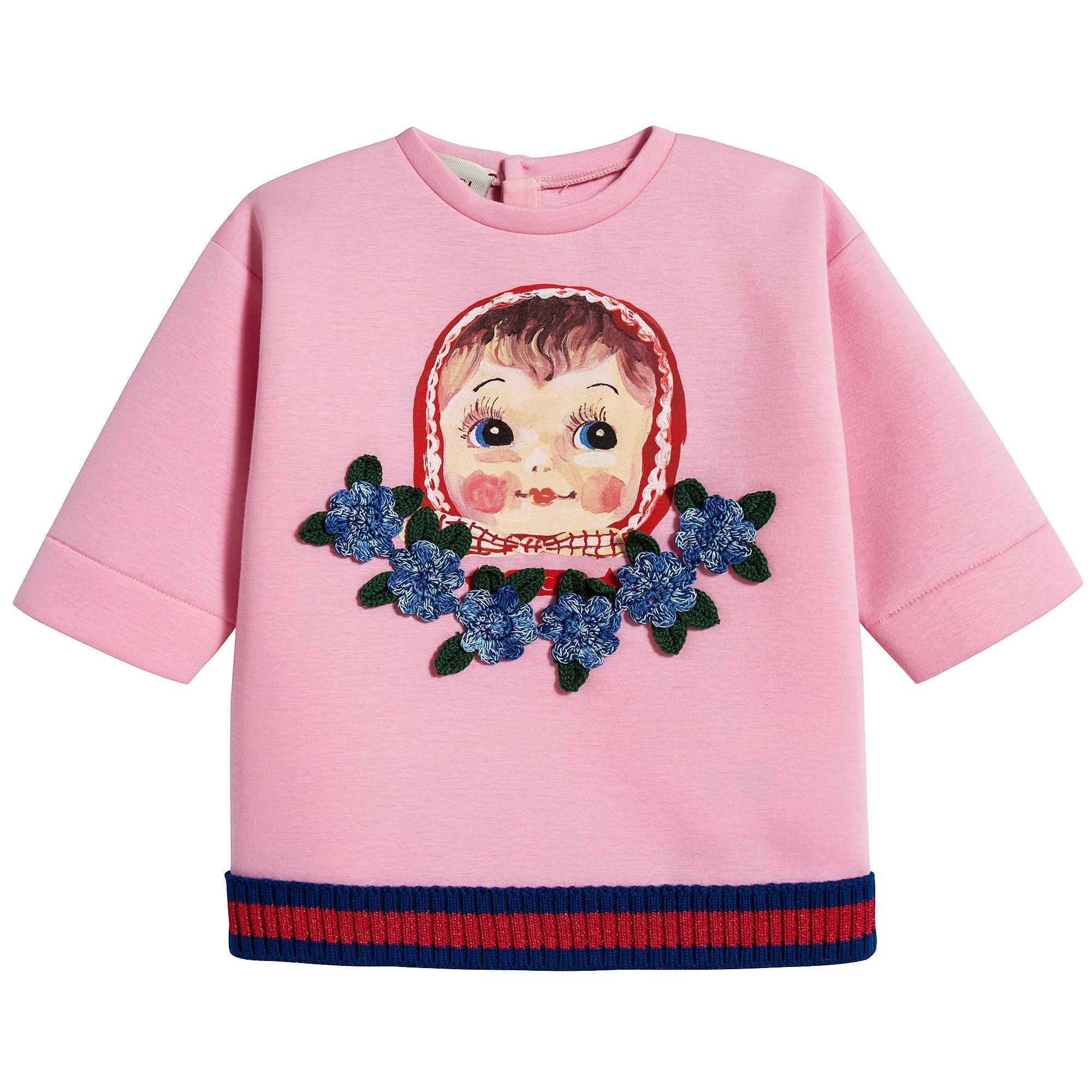 Baby Girls Pink Cotton Sweatshirt