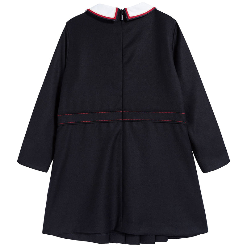 Girls Navy & Sylvie Wool Dress