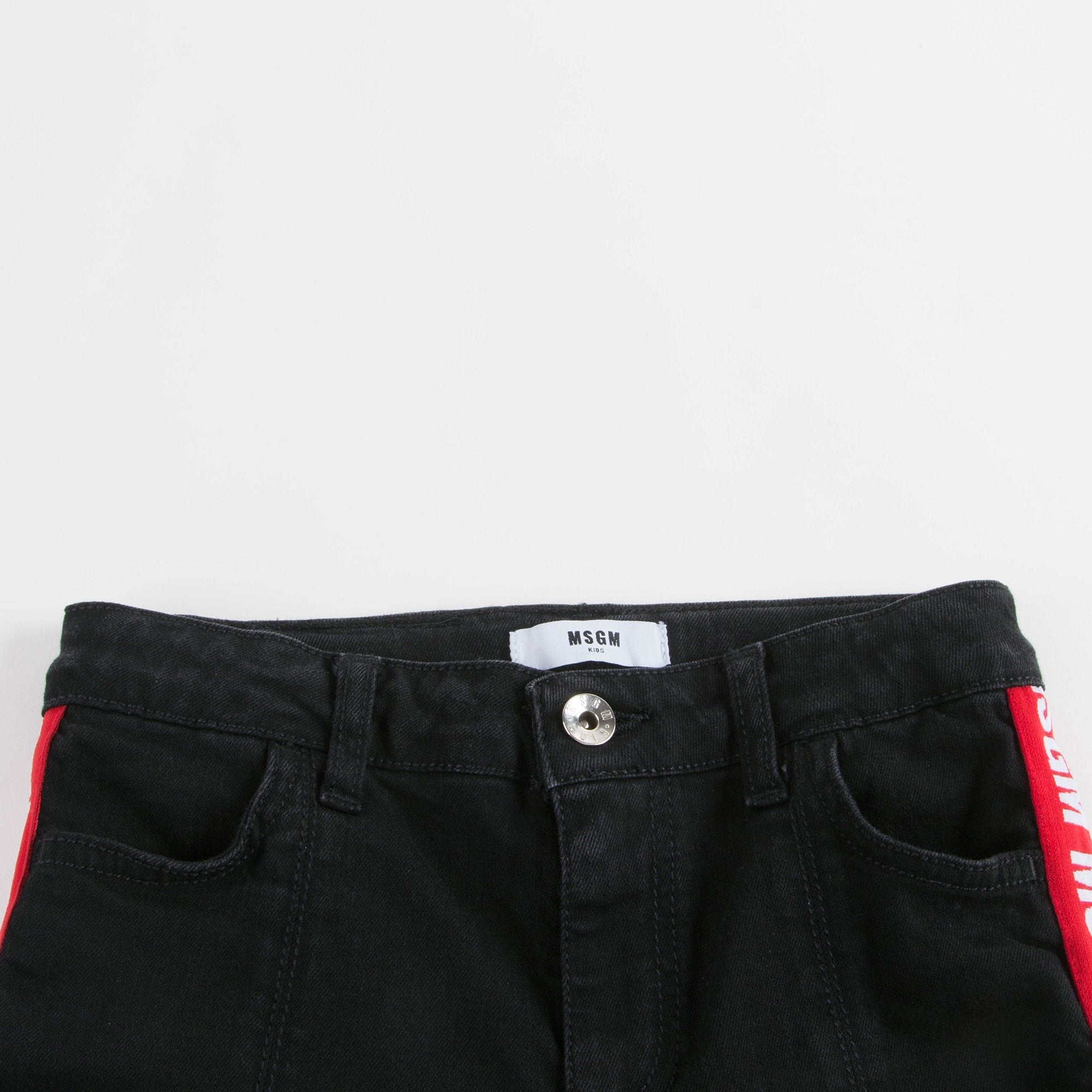 Girls Black Logo Cotton Trousers