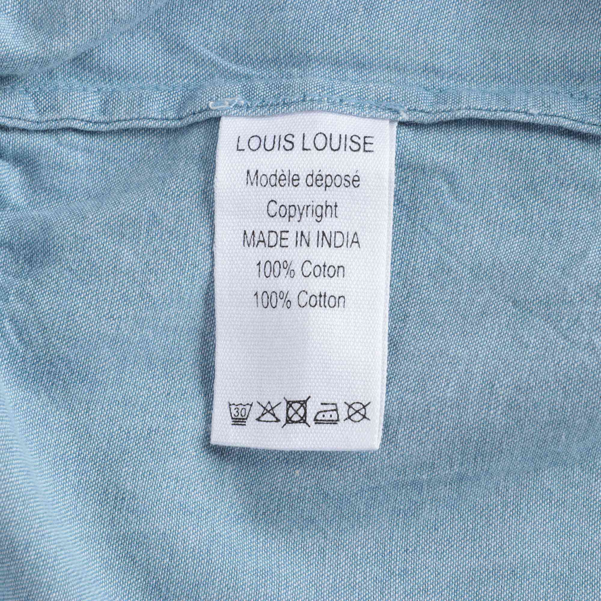 Girls Blue Cotton Strap Shorts