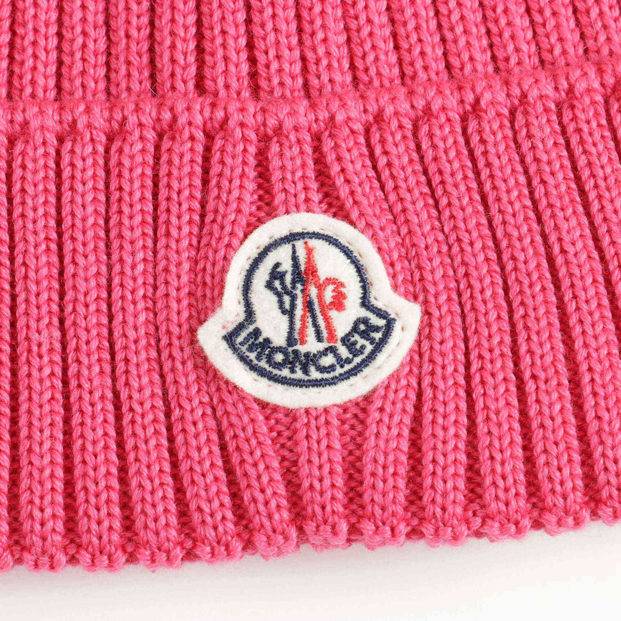 Girls Dark Pink Virgin Wool Hat & Scarf Set