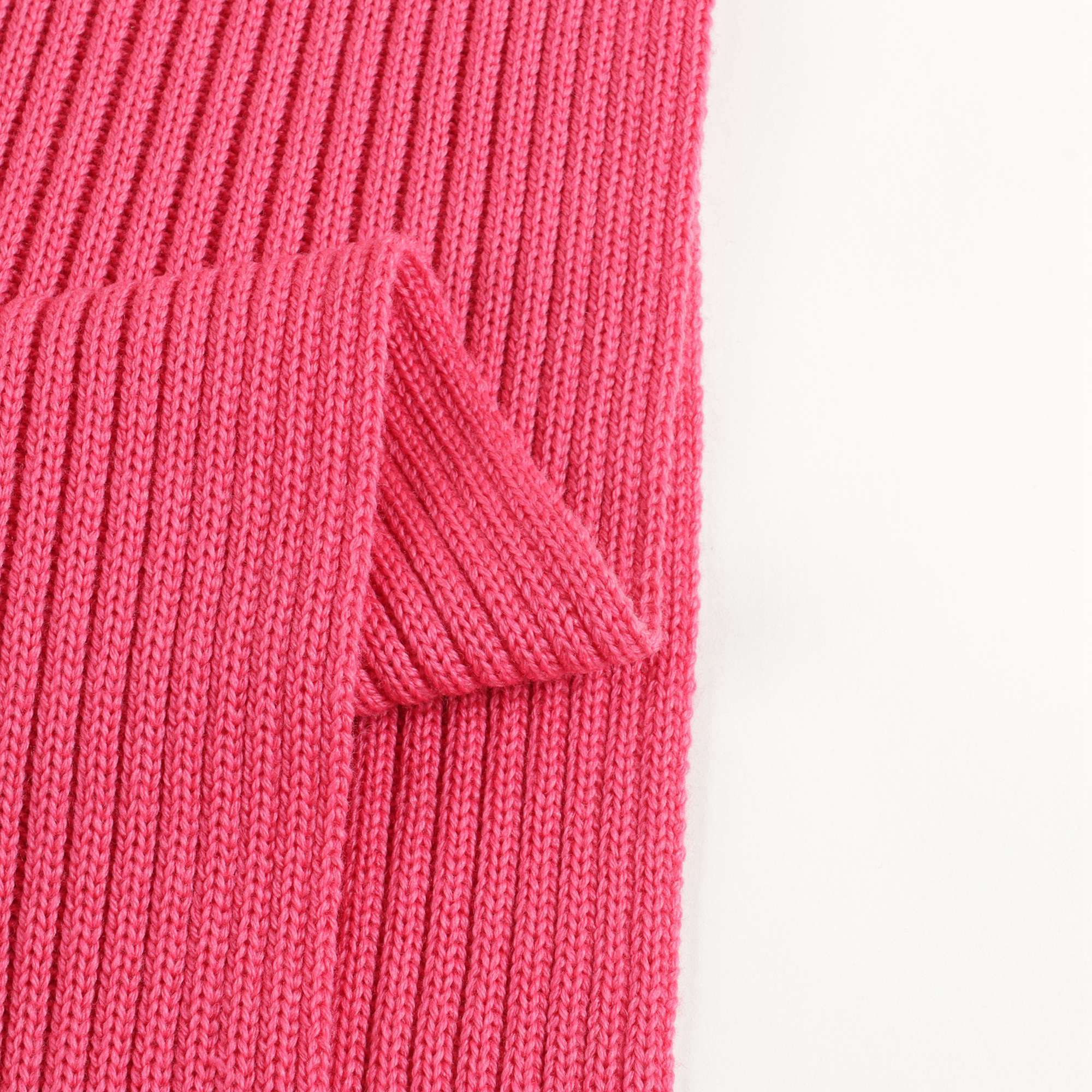 Girls Dark Pink Virgin Wool Hat & Scarf Set