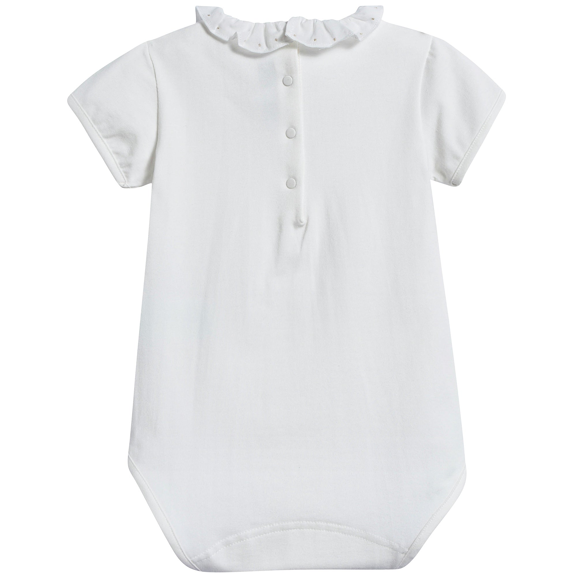 Baby Girls Nacre Cotton Babysuit
