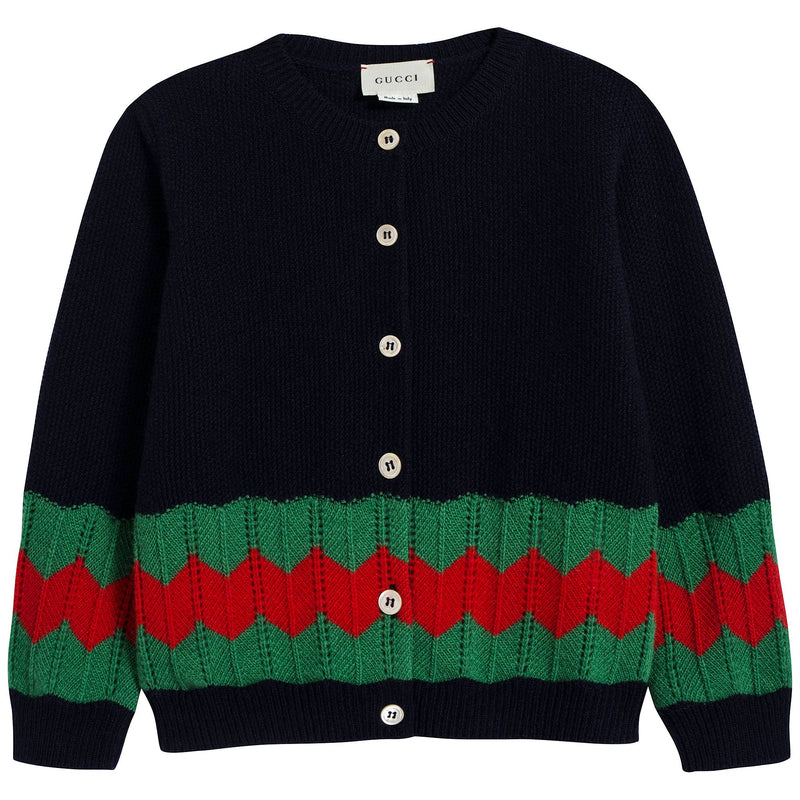 Baby Navy Wool Cardigan