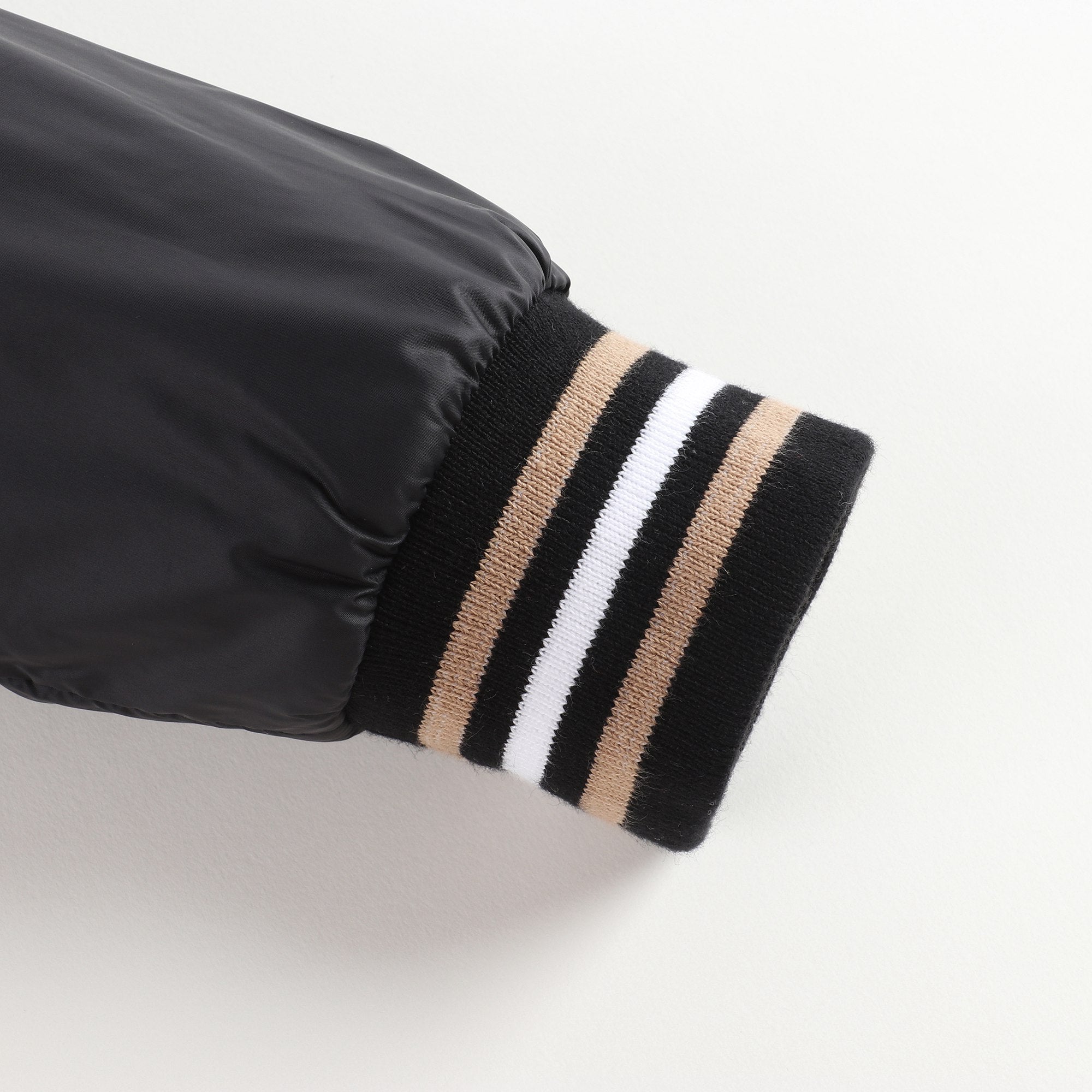 Boys Black Check Coat