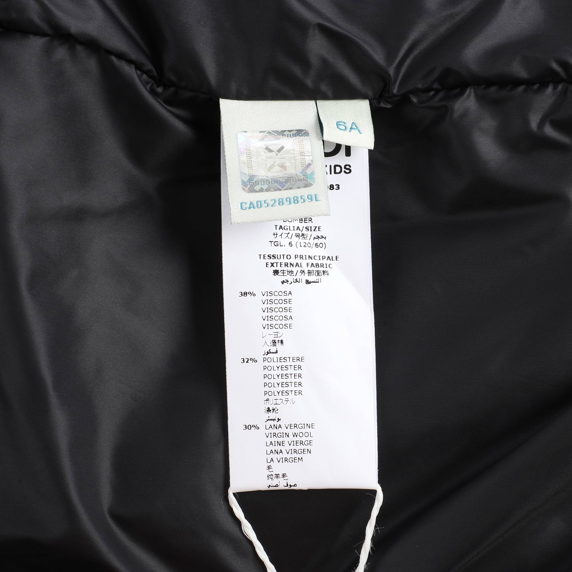 Boys Black Check Coat