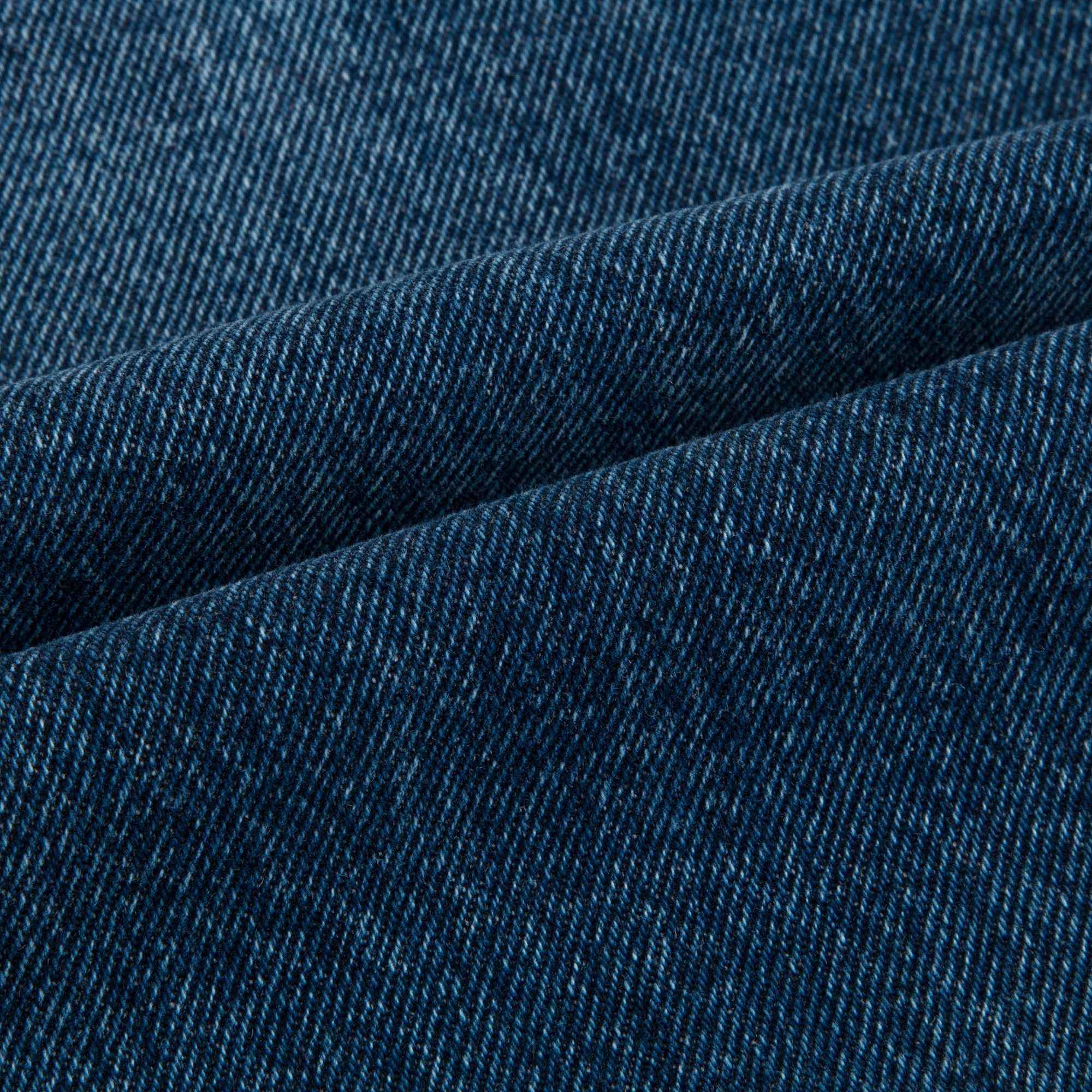 Girls Denim Blue Cotton Trousers