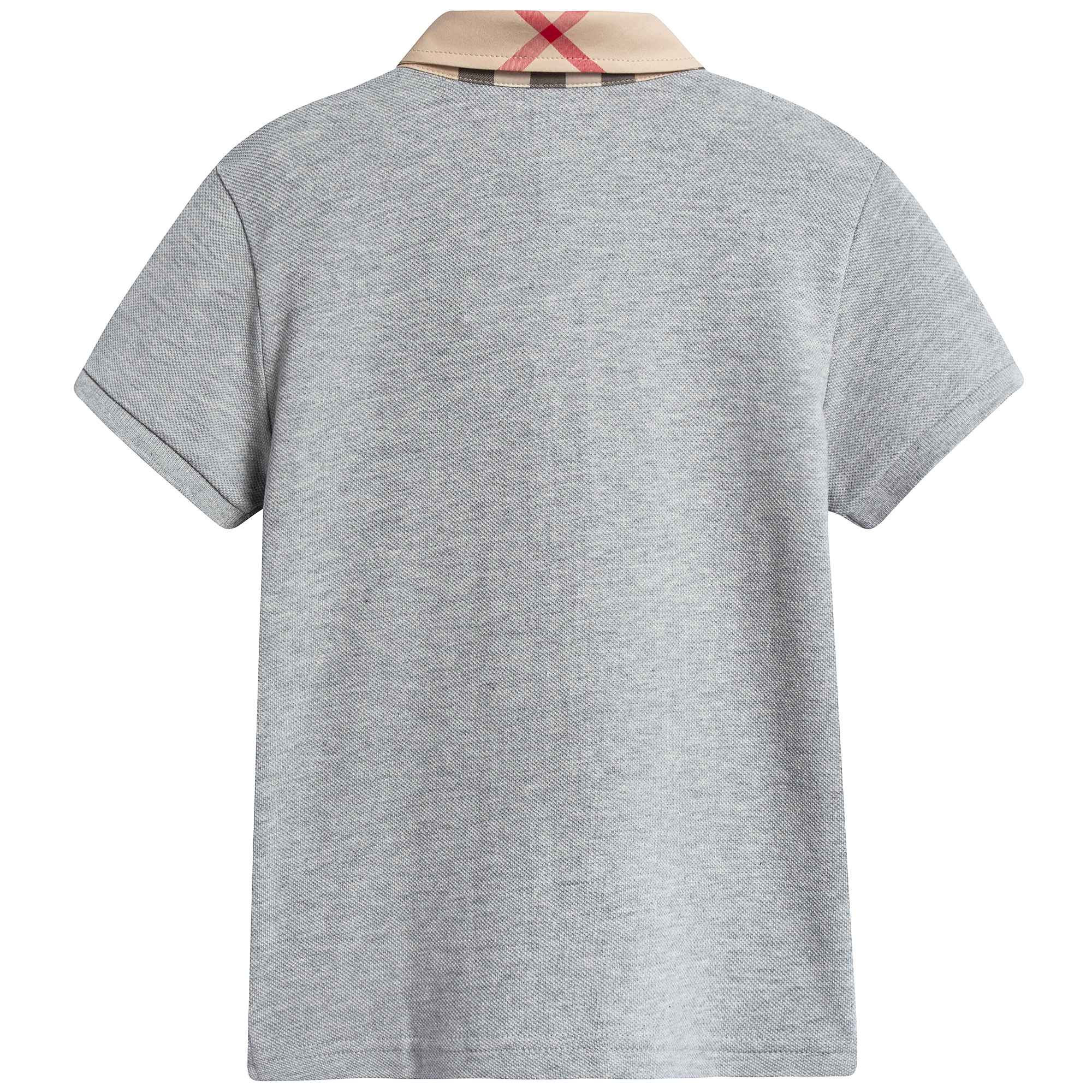 Boys Pale Gray Cotton Polo Shirts