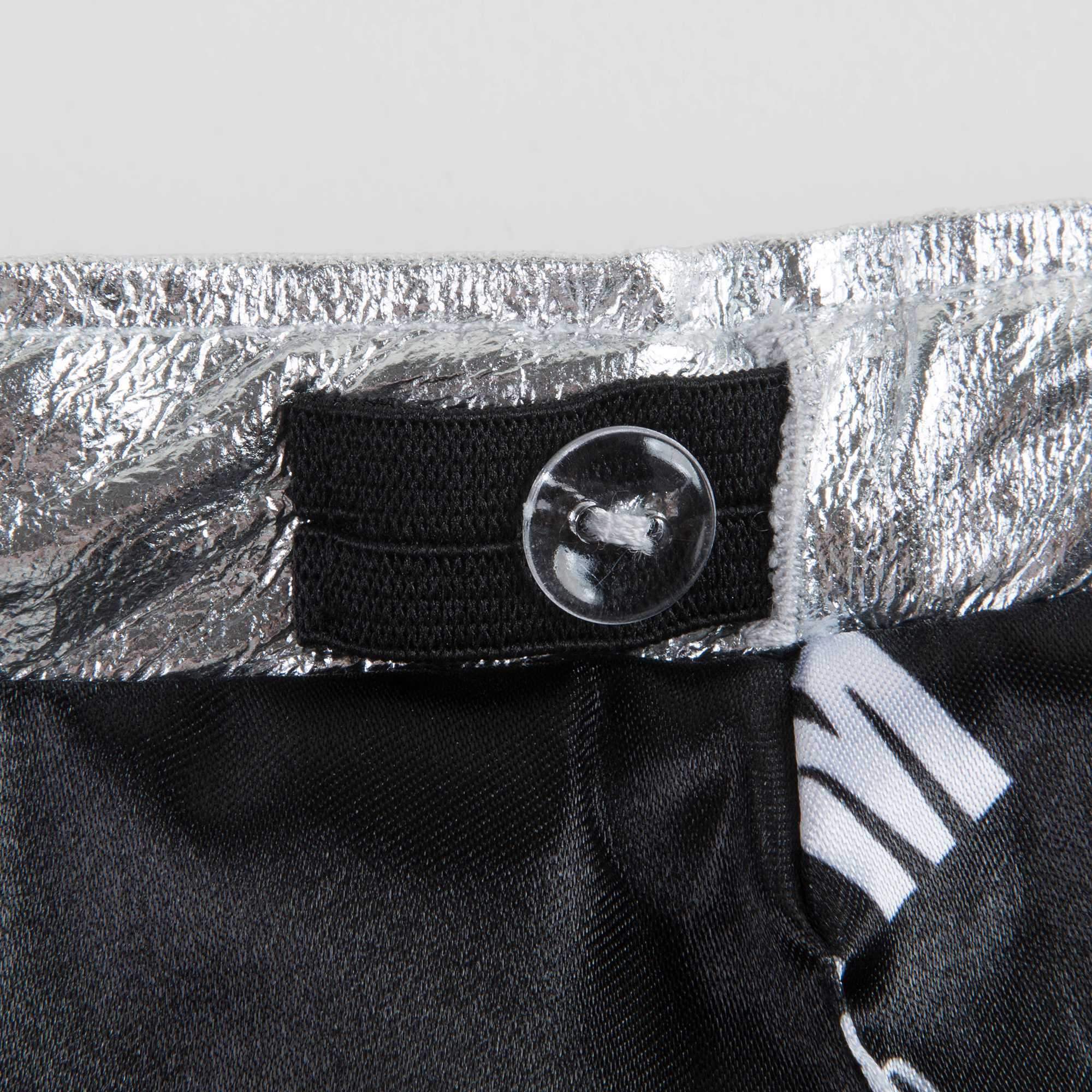 Girls Silver Eco Leather Skirt