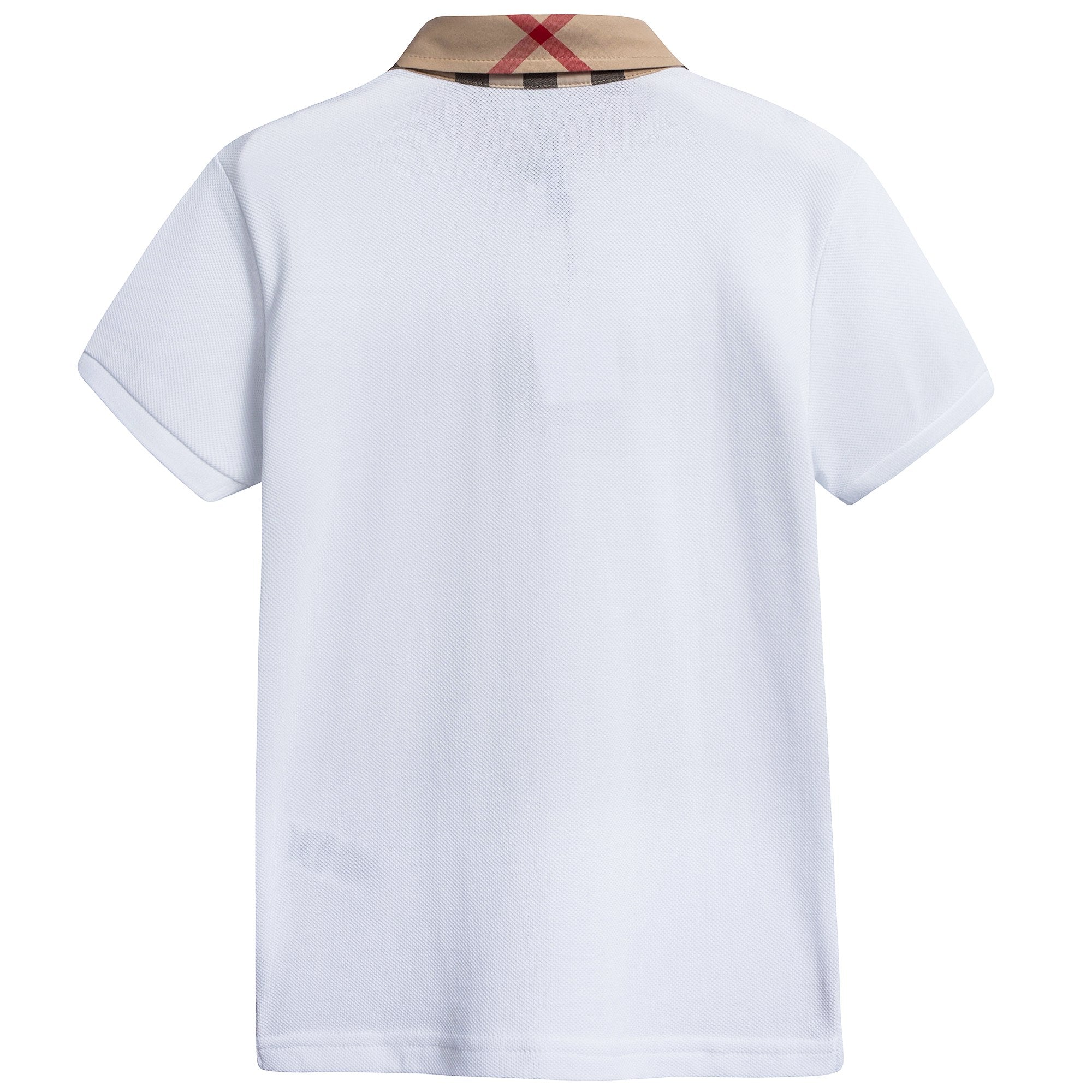 Boys White Cotton Polo Shirts