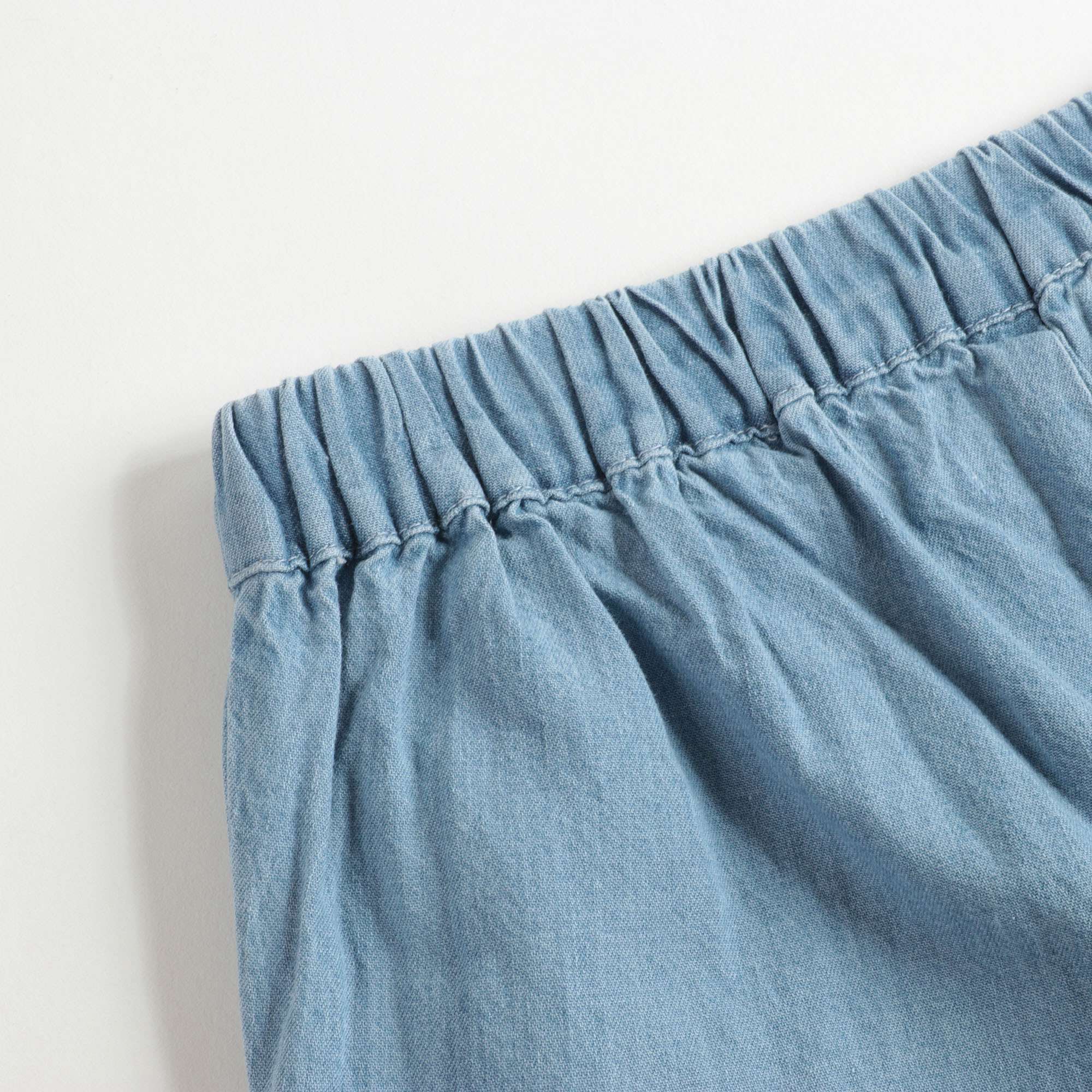 Girls Light Blue frills Cotton Shorts