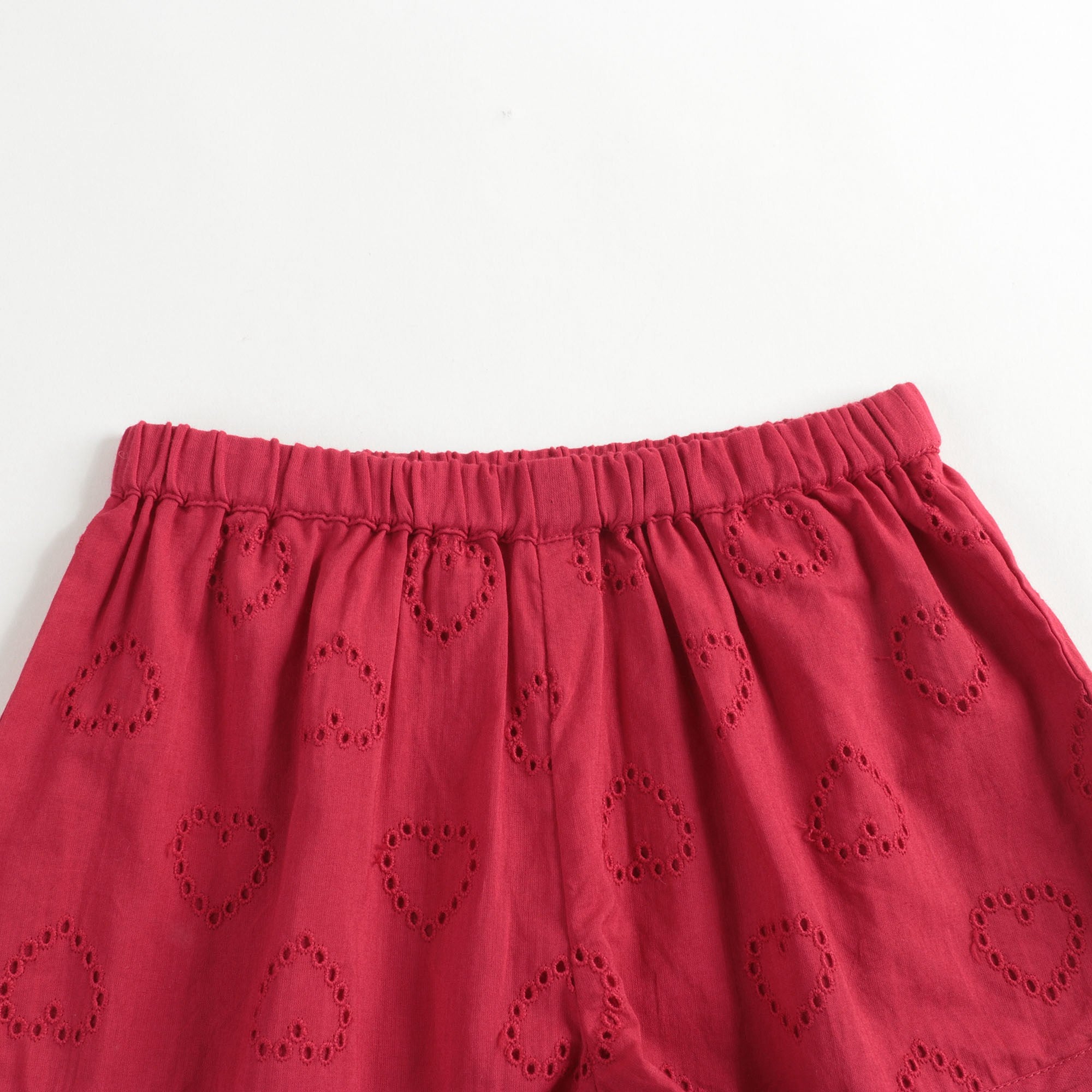 Girls Red Heart Cotton Shorts