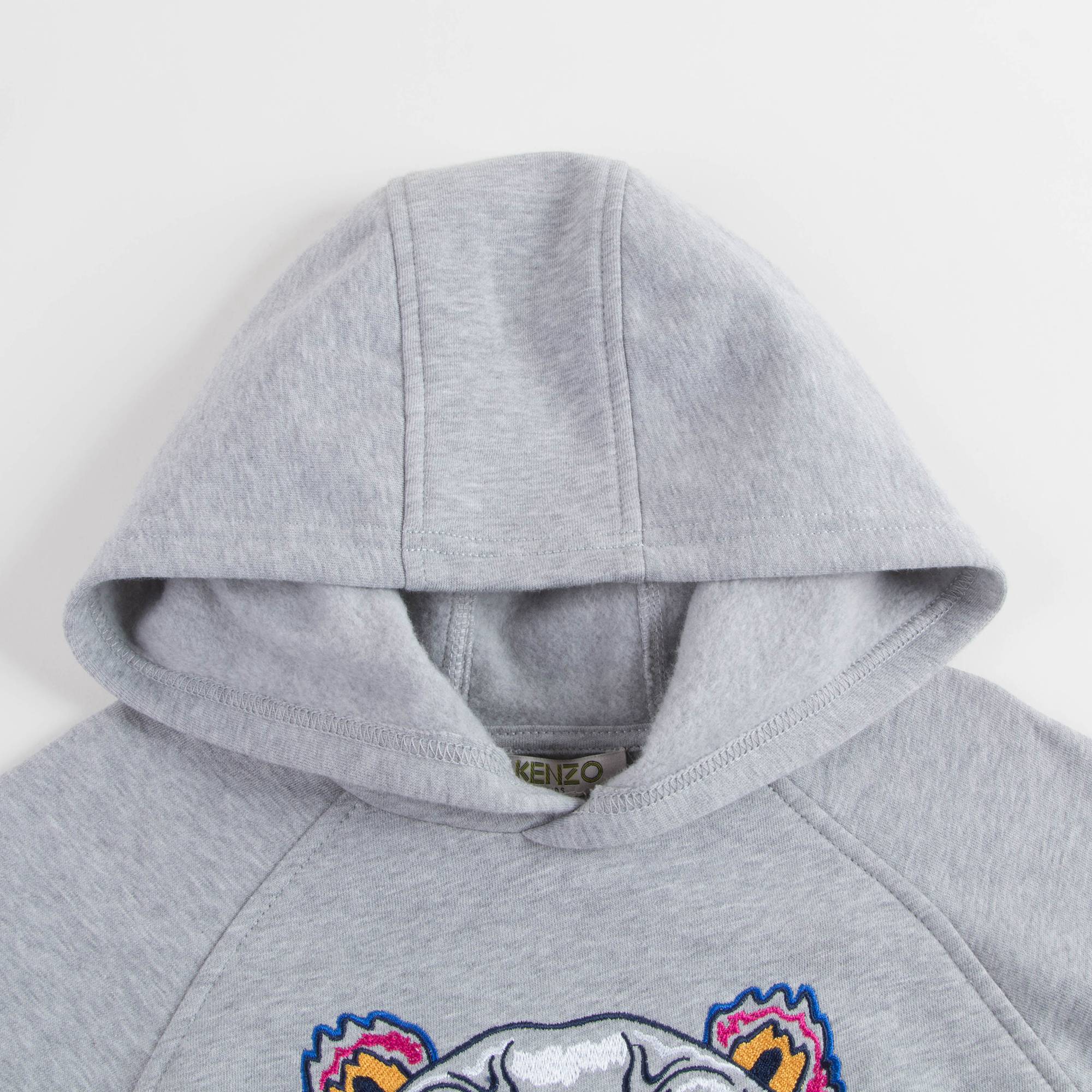 Girls Marl Grey Tiger Cotton Dress
