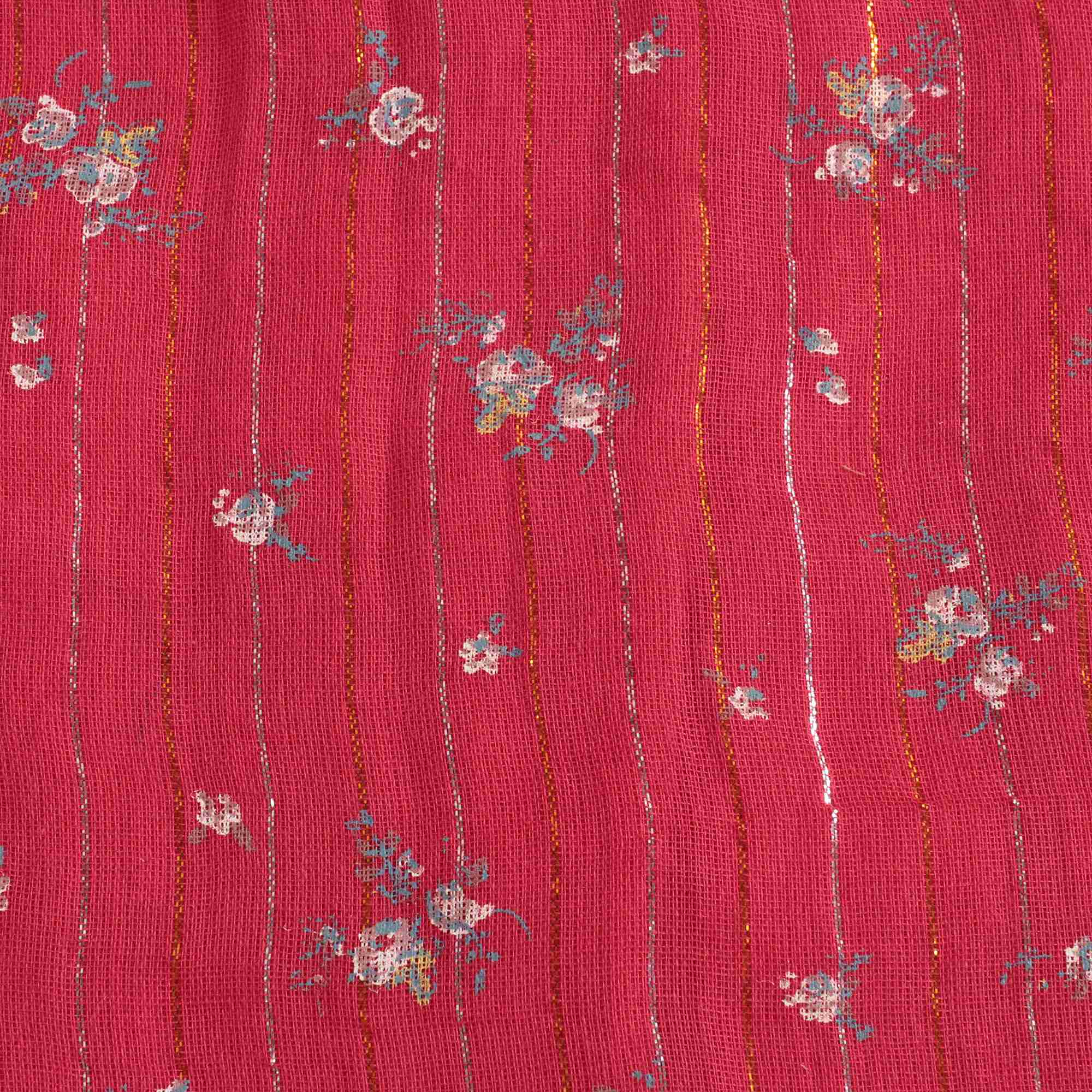 Girls Red Printing Cotton Dress