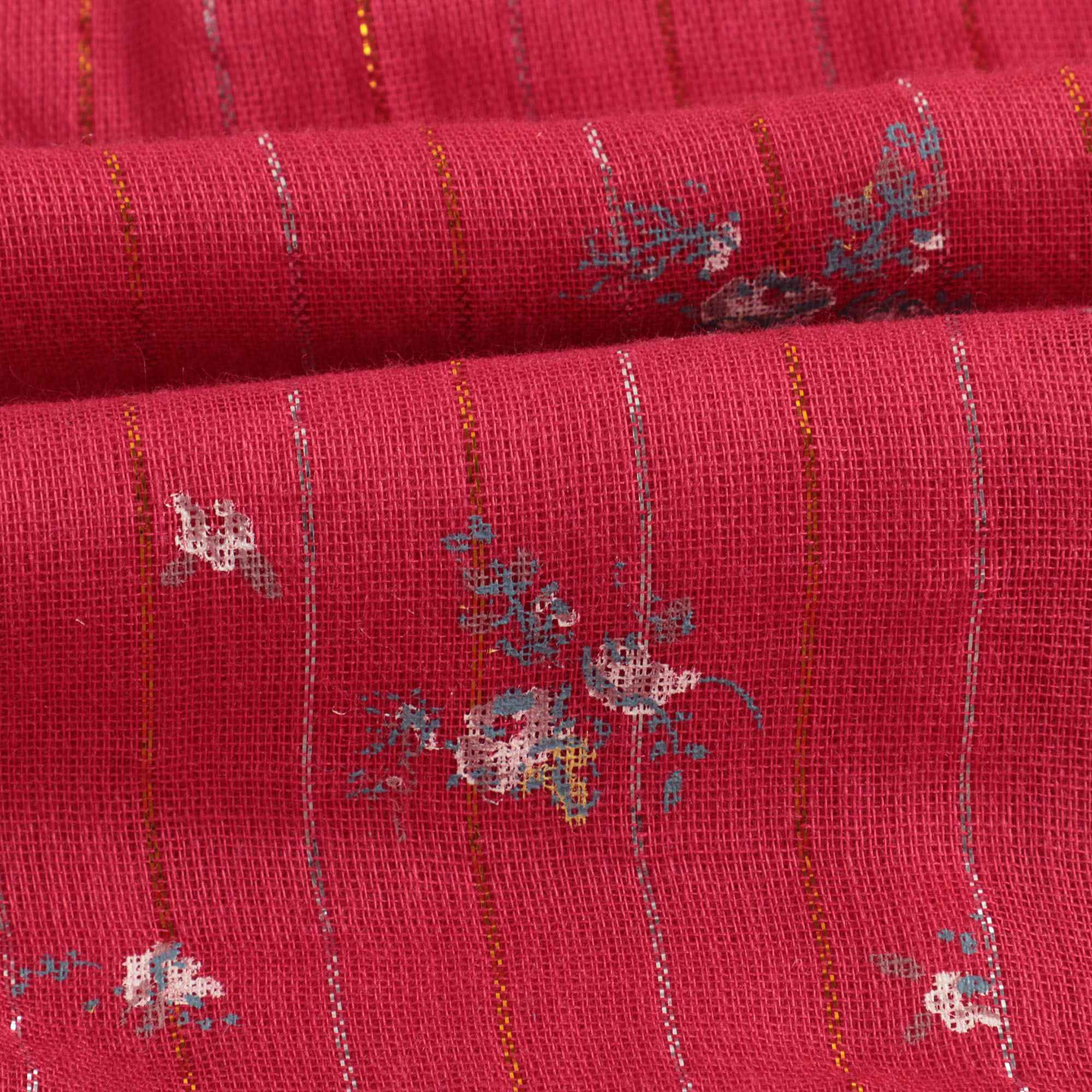 Girls Red Printing Cotton Dress