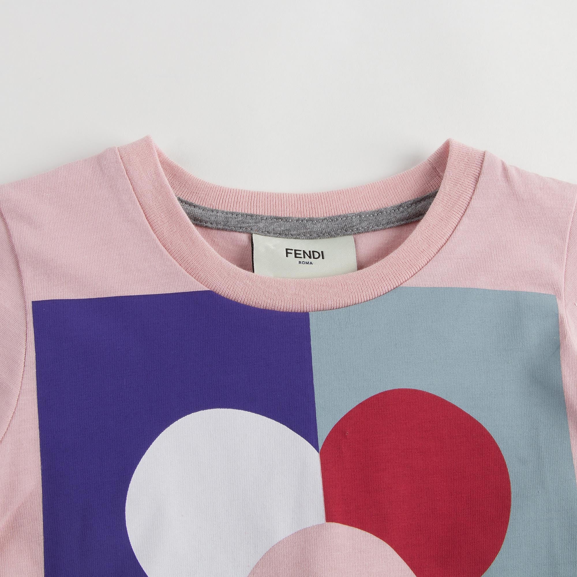 Girls Pink Flower Printed Cotton T-Shirt - CÉMAROSE | Children's Fashion Store - 3