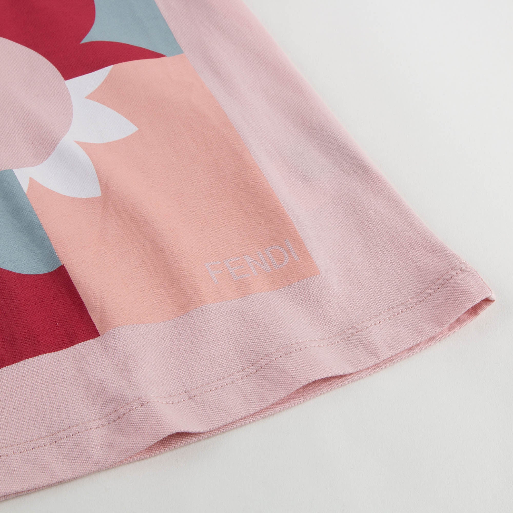 Girls Pink Flower Printed Cotton T-Shirt - CÉMAROSE | Children's Fashion Store - 5
