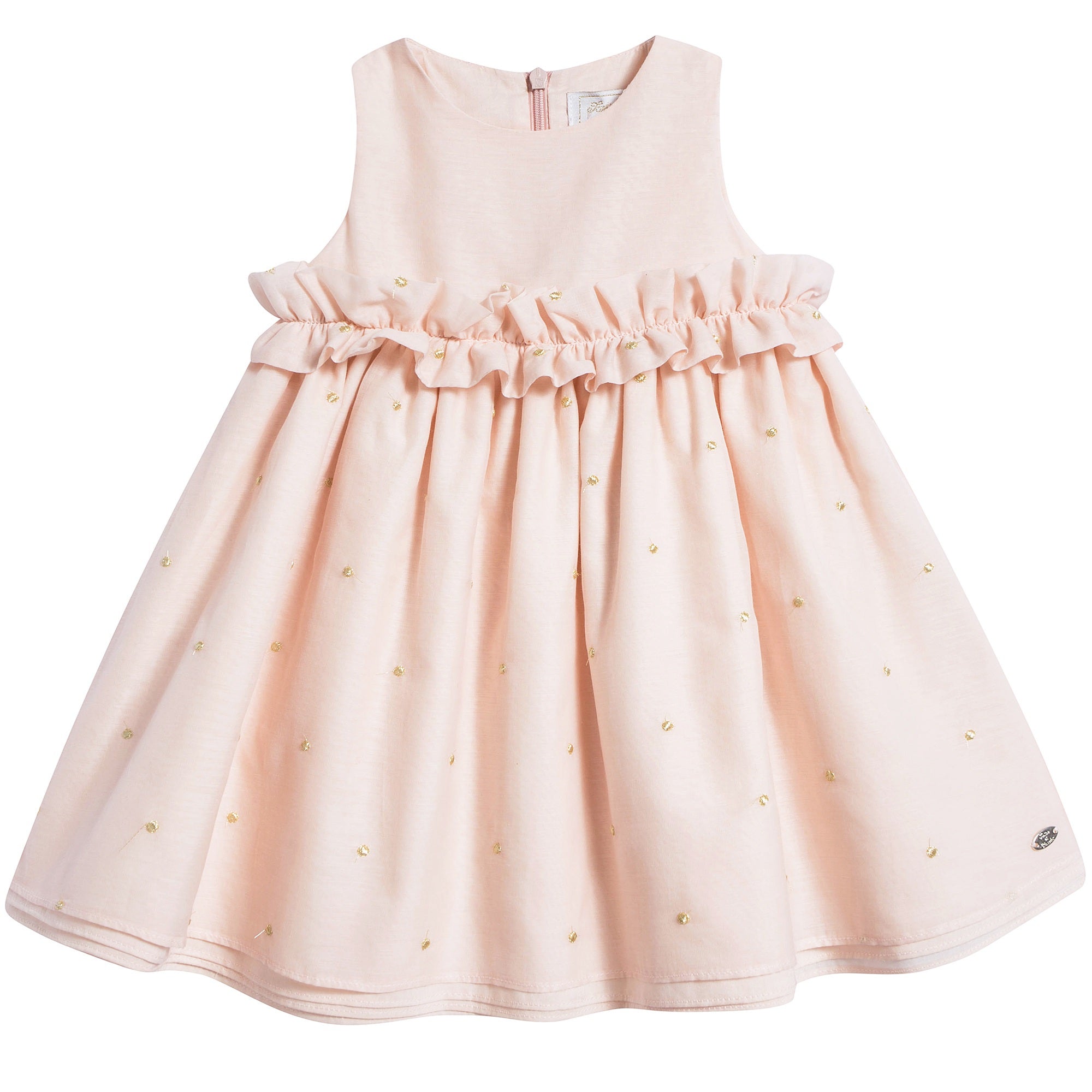 Baby Girls Nude Clair Cotton Dress