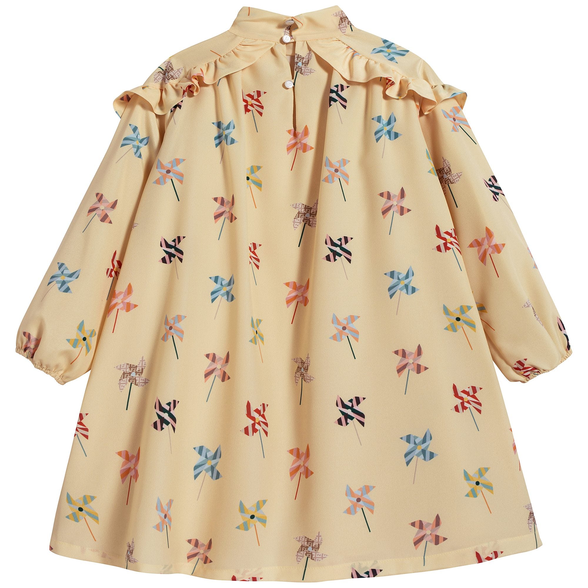 Girls Yellow Printed Dress