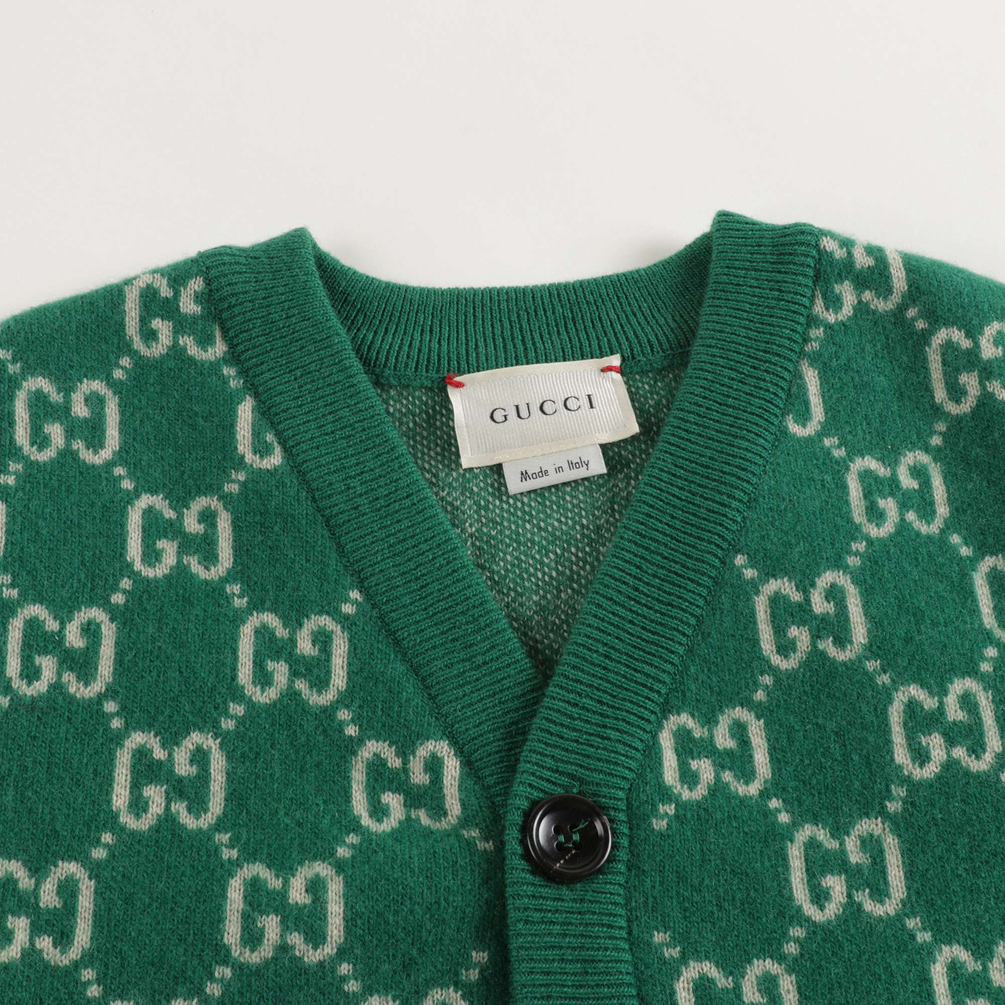 Boys & Girls Green GG Knit Vest