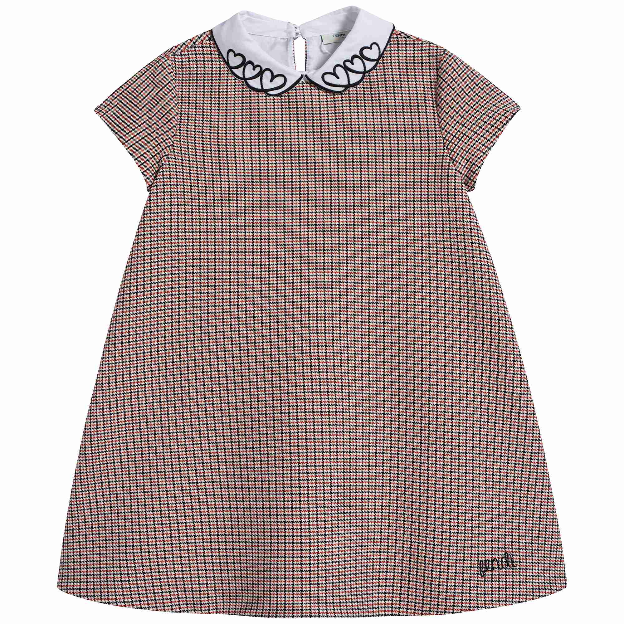 Girls Rose Check Dress