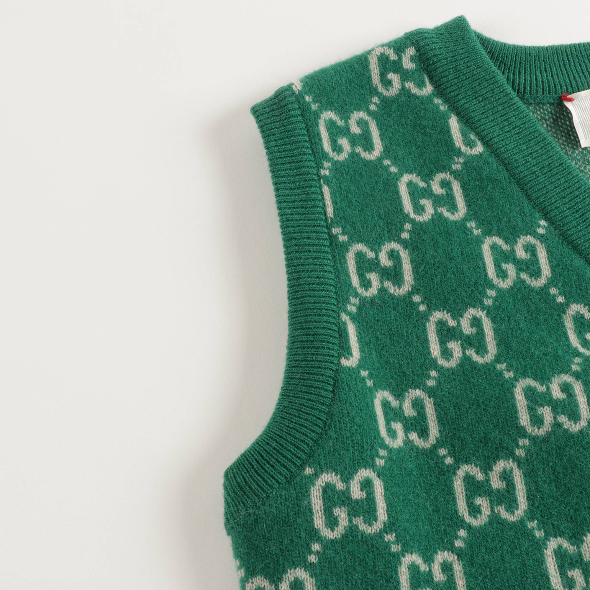 Boys & Girls Green GG Knit Vest
