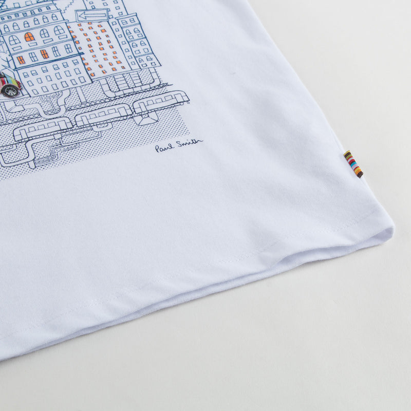 Boys White City Printed Trims Cotton T-Shirt - CÉMAROSE | Children's Fashion Store - 6