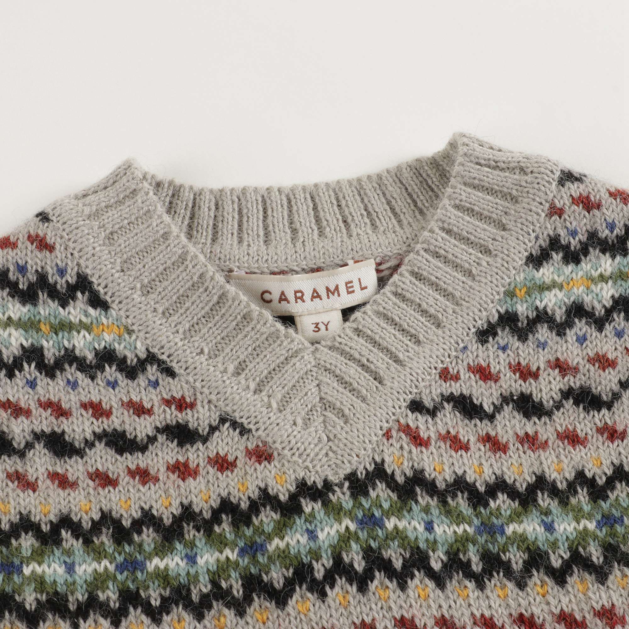 Boys Grey & Green Alpaca Vest