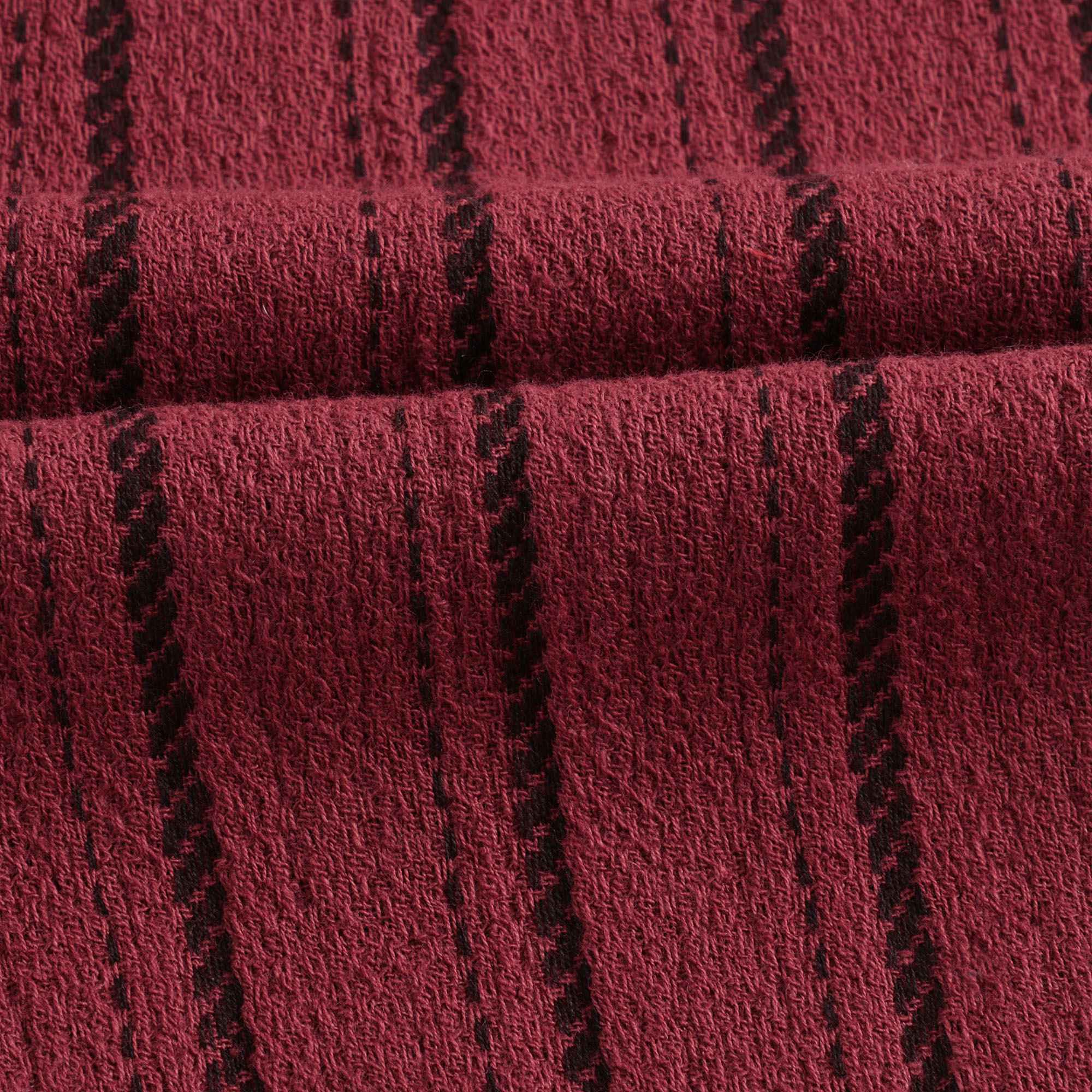 Girls Brick Red Stripe Cotton Trousers