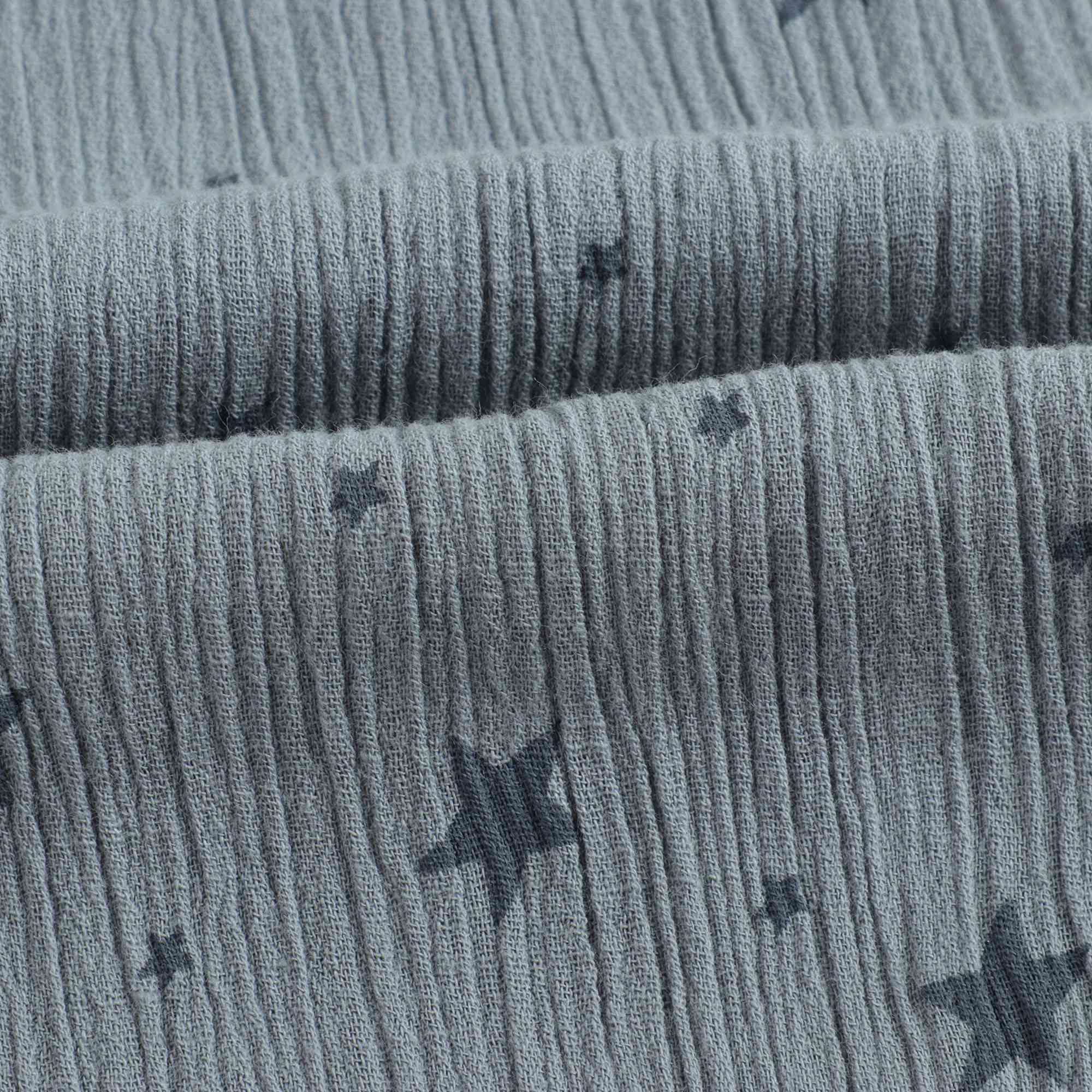 Girls Light Blue Star Cotton Trousers