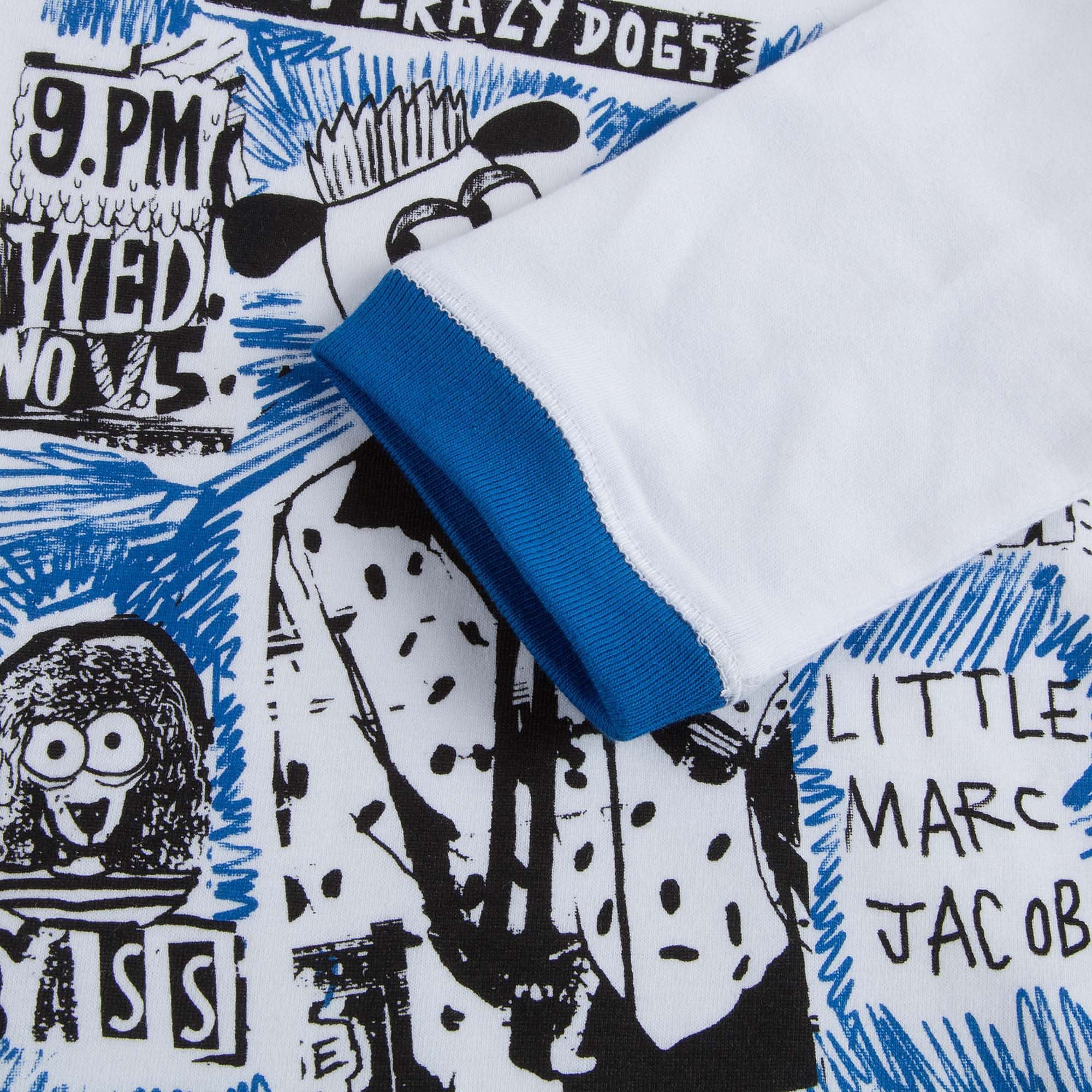 Baby Boys White Crazy Dog Printed Cotton T-Shirt - CÉMAROSE | Children's Fashion Store - 4