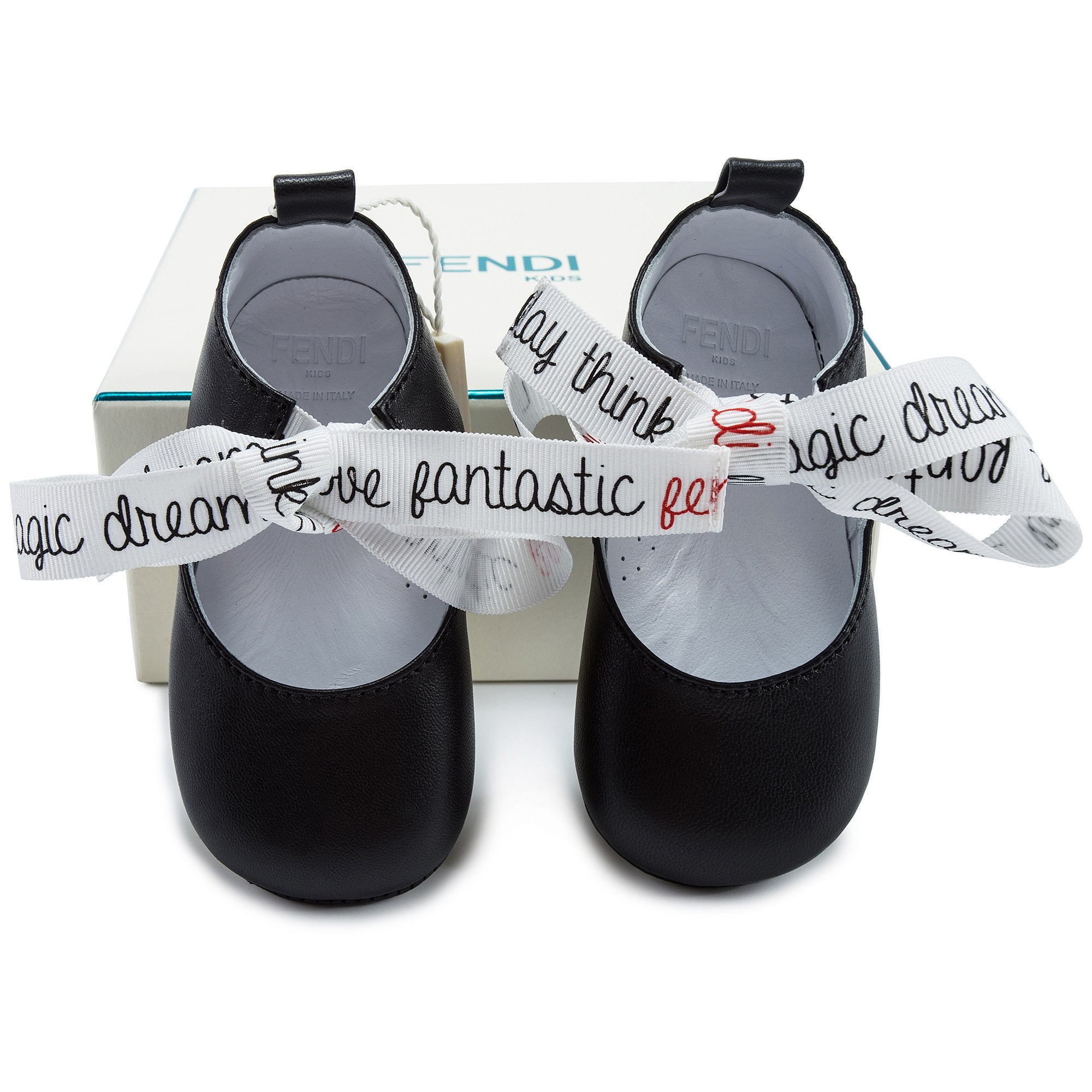 Baby Girls Black Vitello Shoes