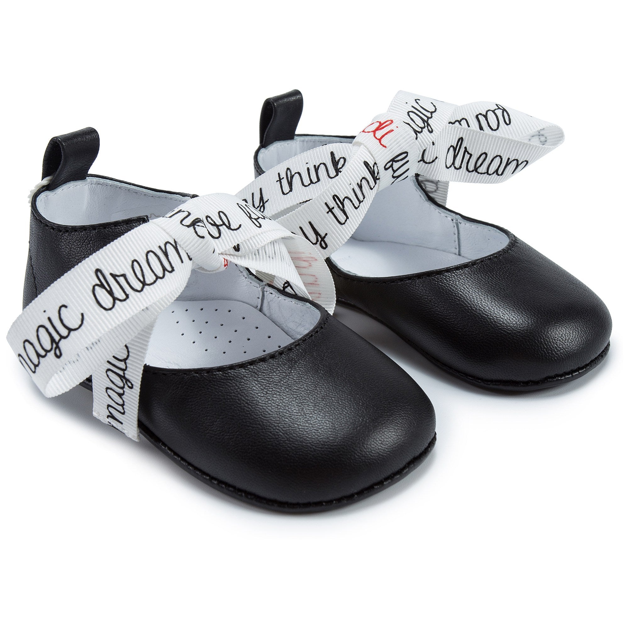 Baby Girls Black Vitello Shoes