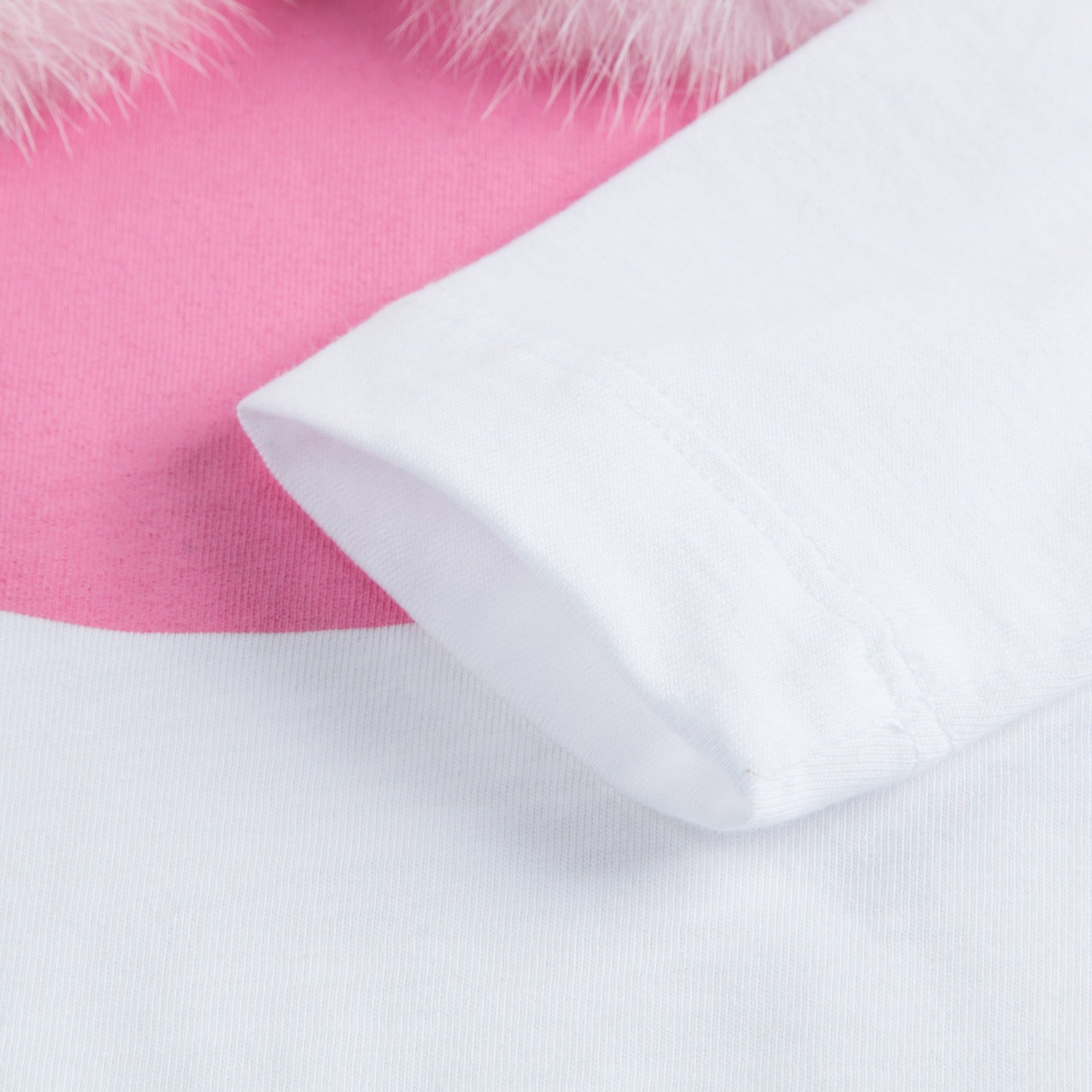 Girls White Cotton T-shirt