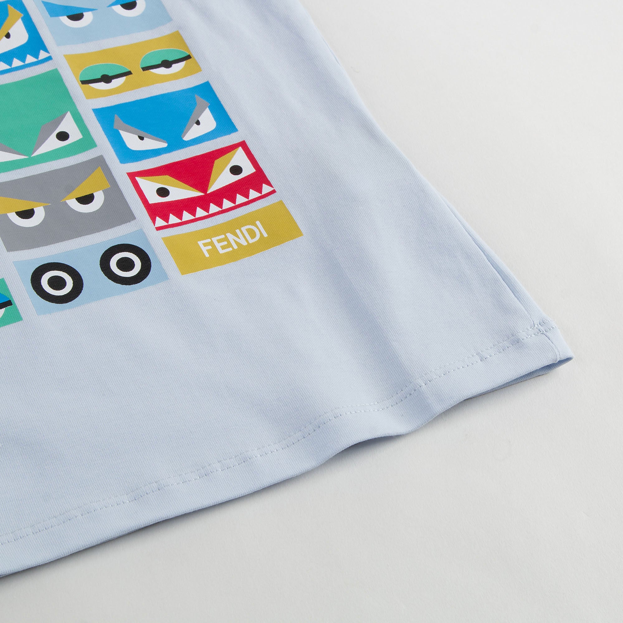 Baby Boys Light Blue T-Shirt With Multicolor Monster Print - CÉMAROSE | Children's Fashion Store - 6