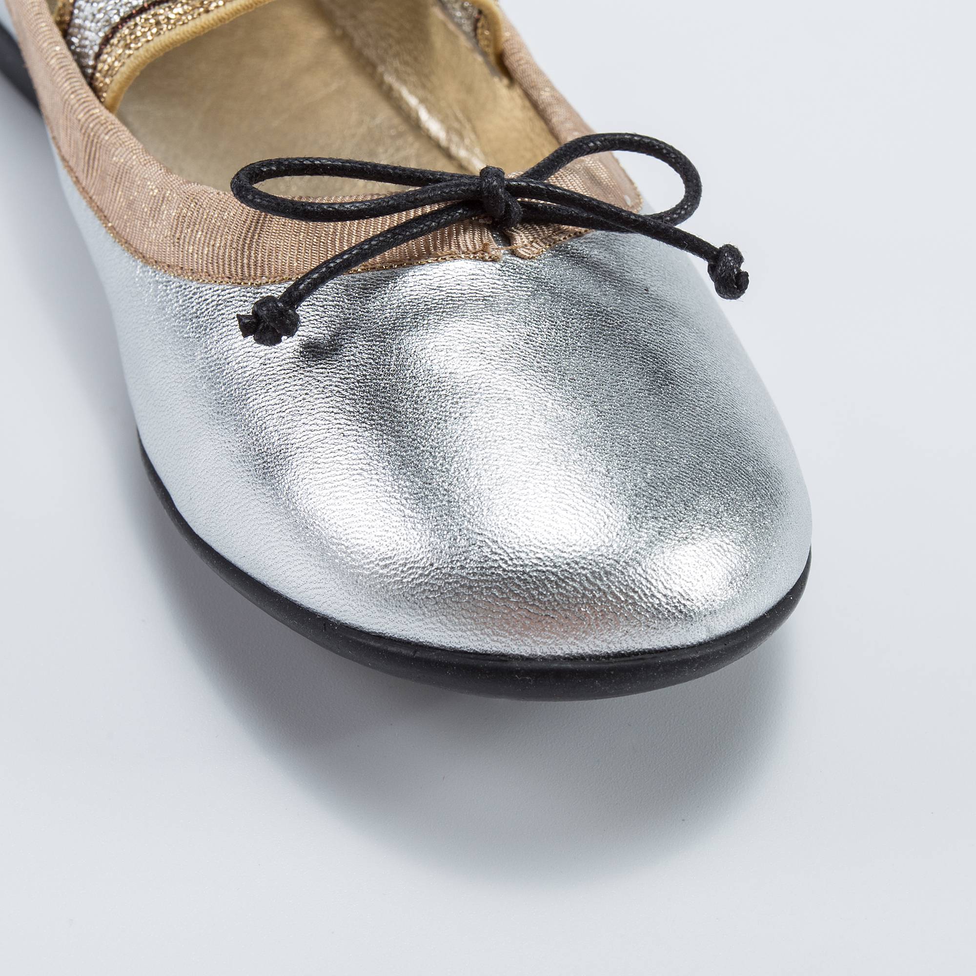 Girls White Gold Shoes
