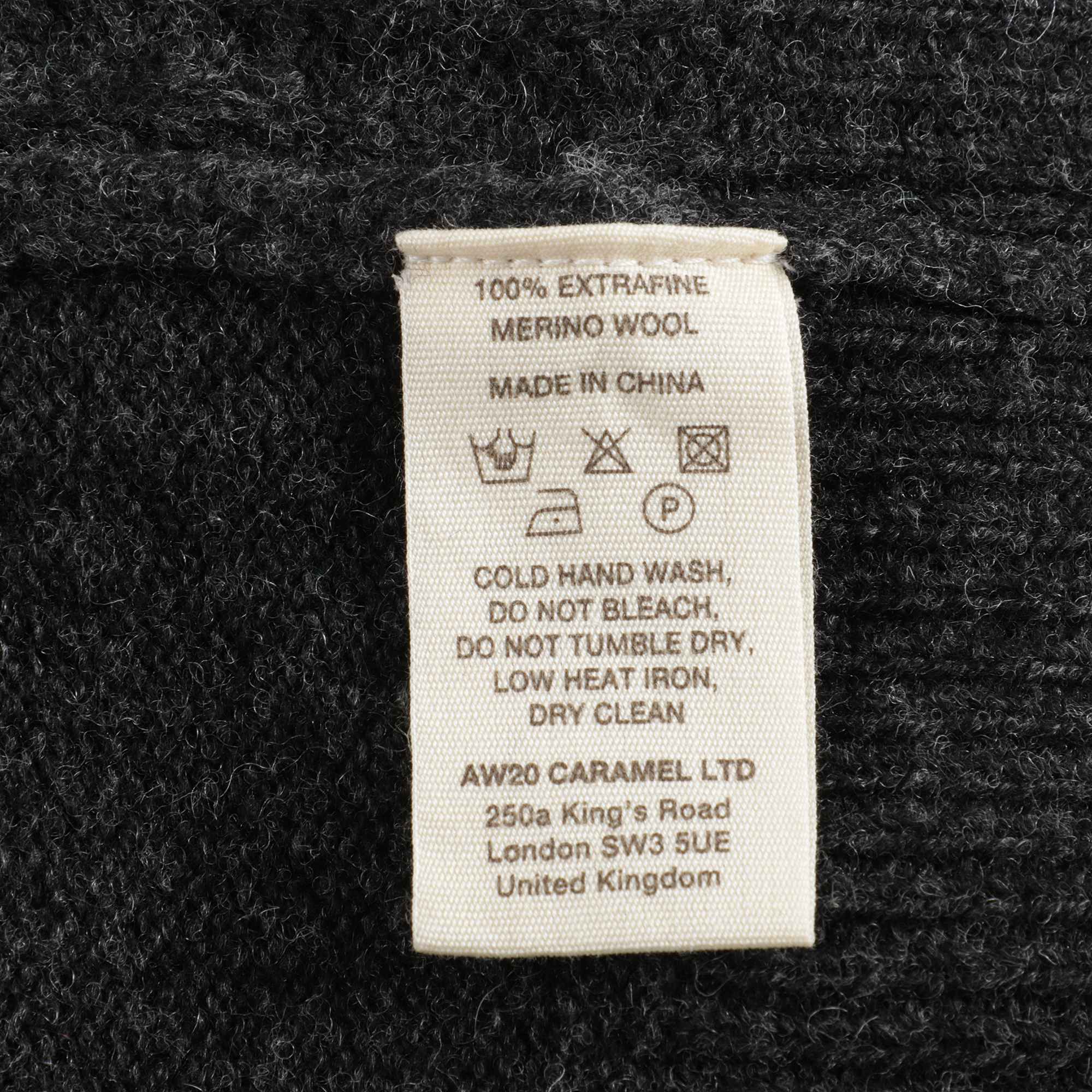 Boys & Girls Dark Grey Merino Wool Cardigan