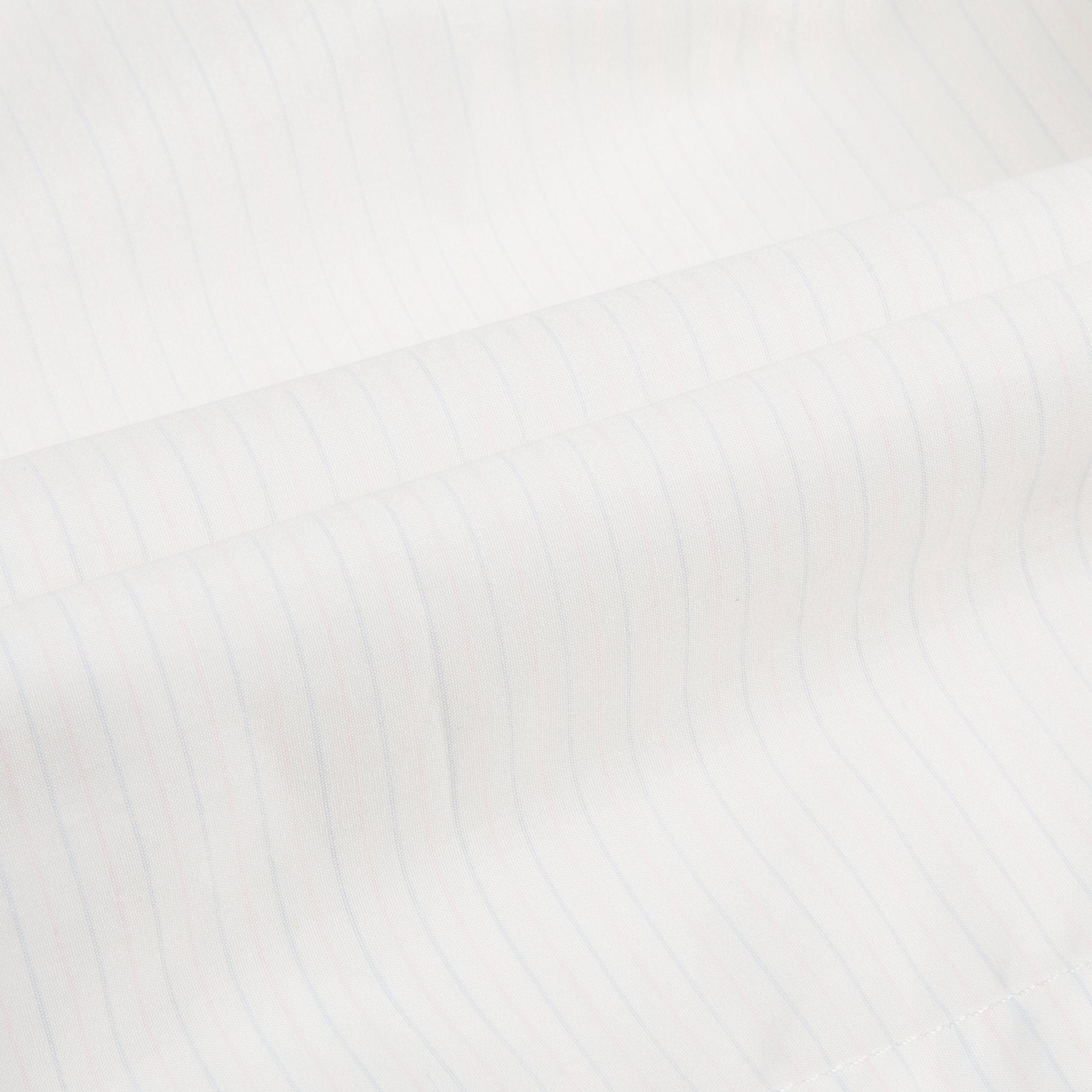 Girls White Striped Cotton T-shirt
