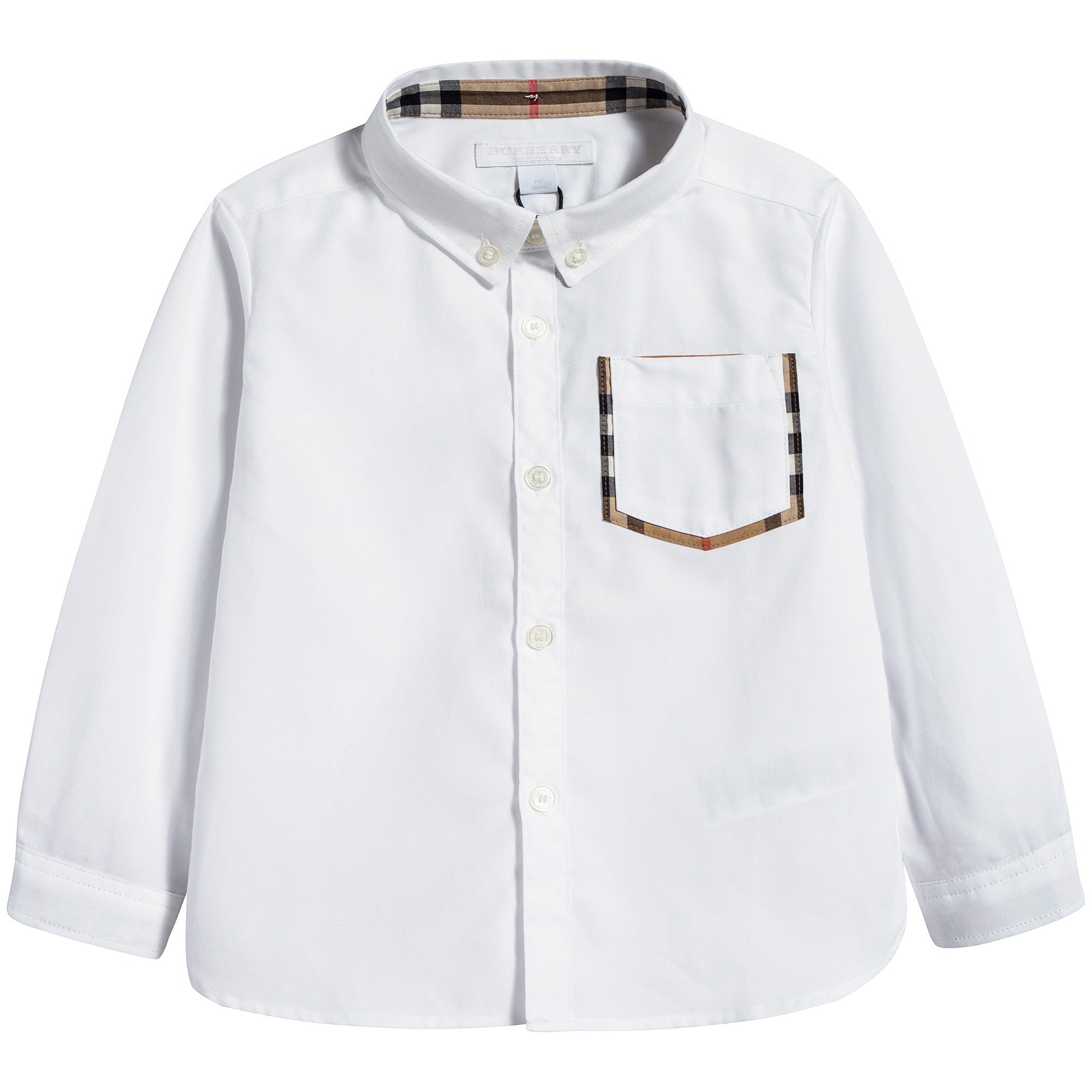 Baby Boys White Cotton Polo Shirt