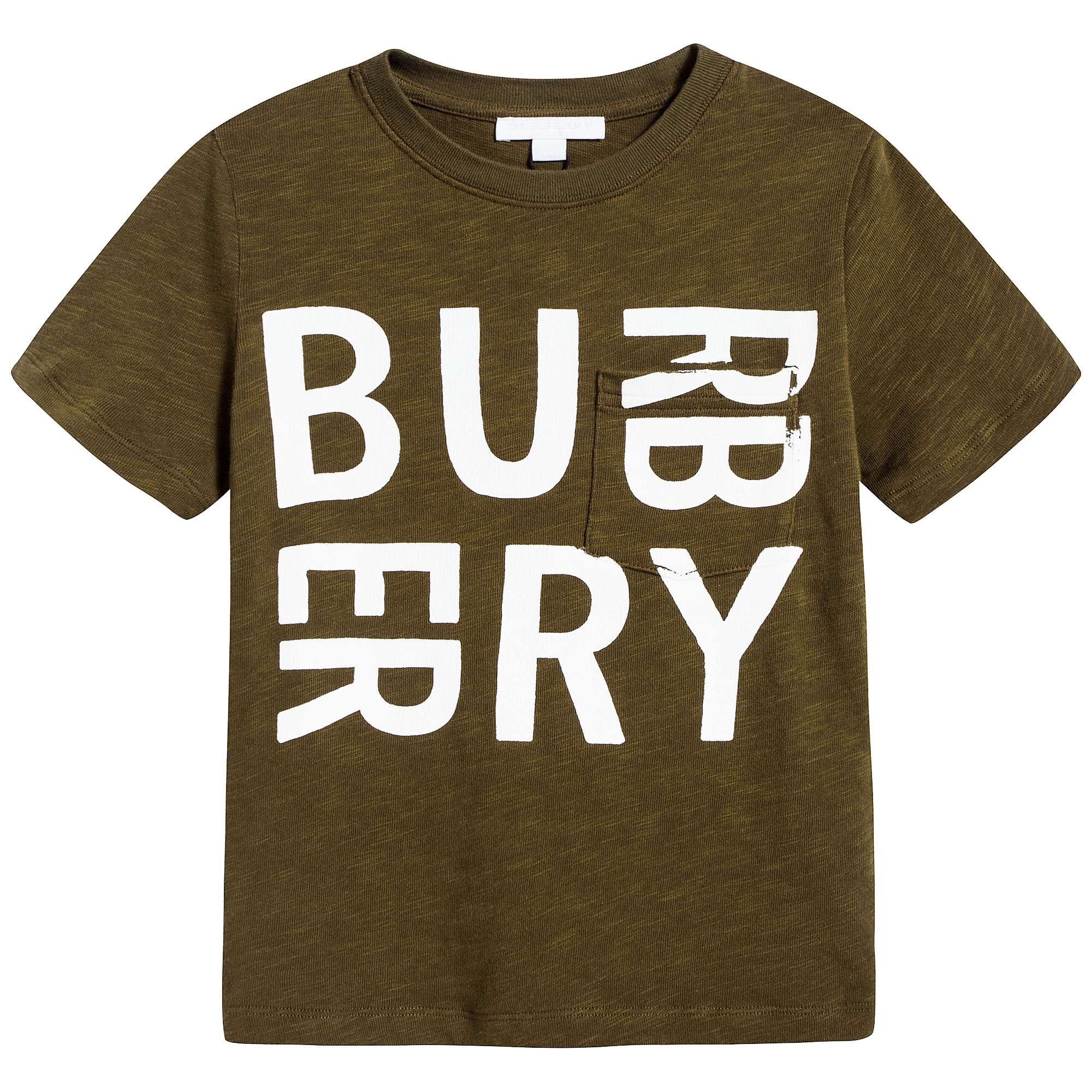 Boys Khaki Logo Cotton T-shirt