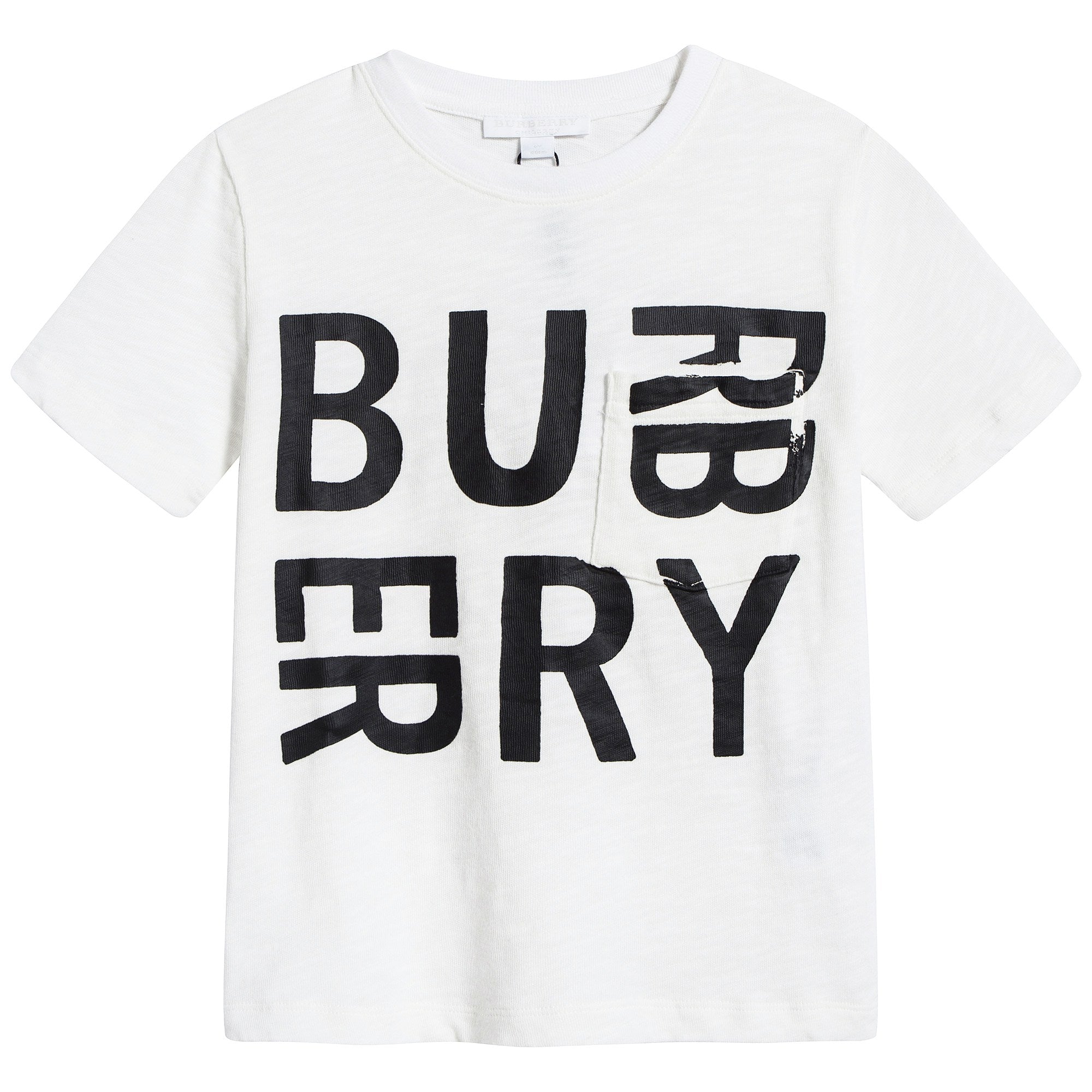 Boys White Logo Cotton T-shirt