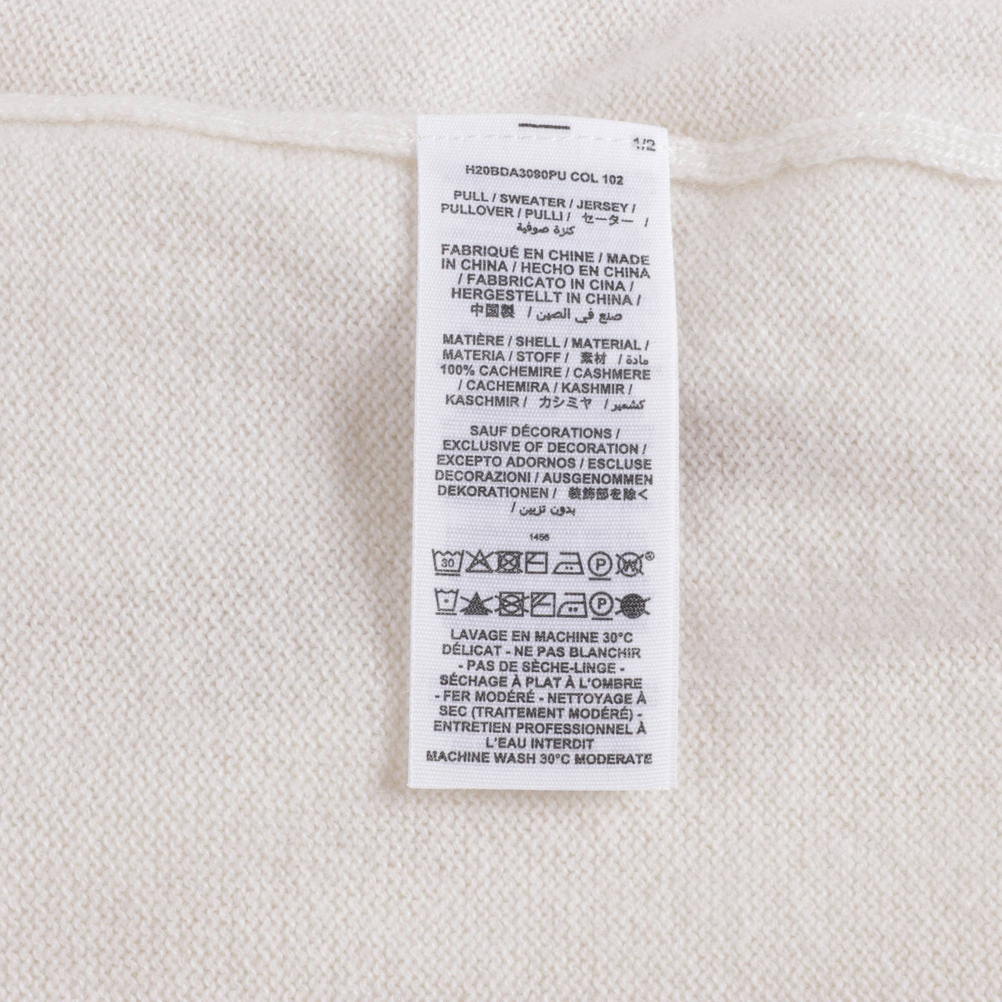Girls Off White Cashmere Sweatshirt